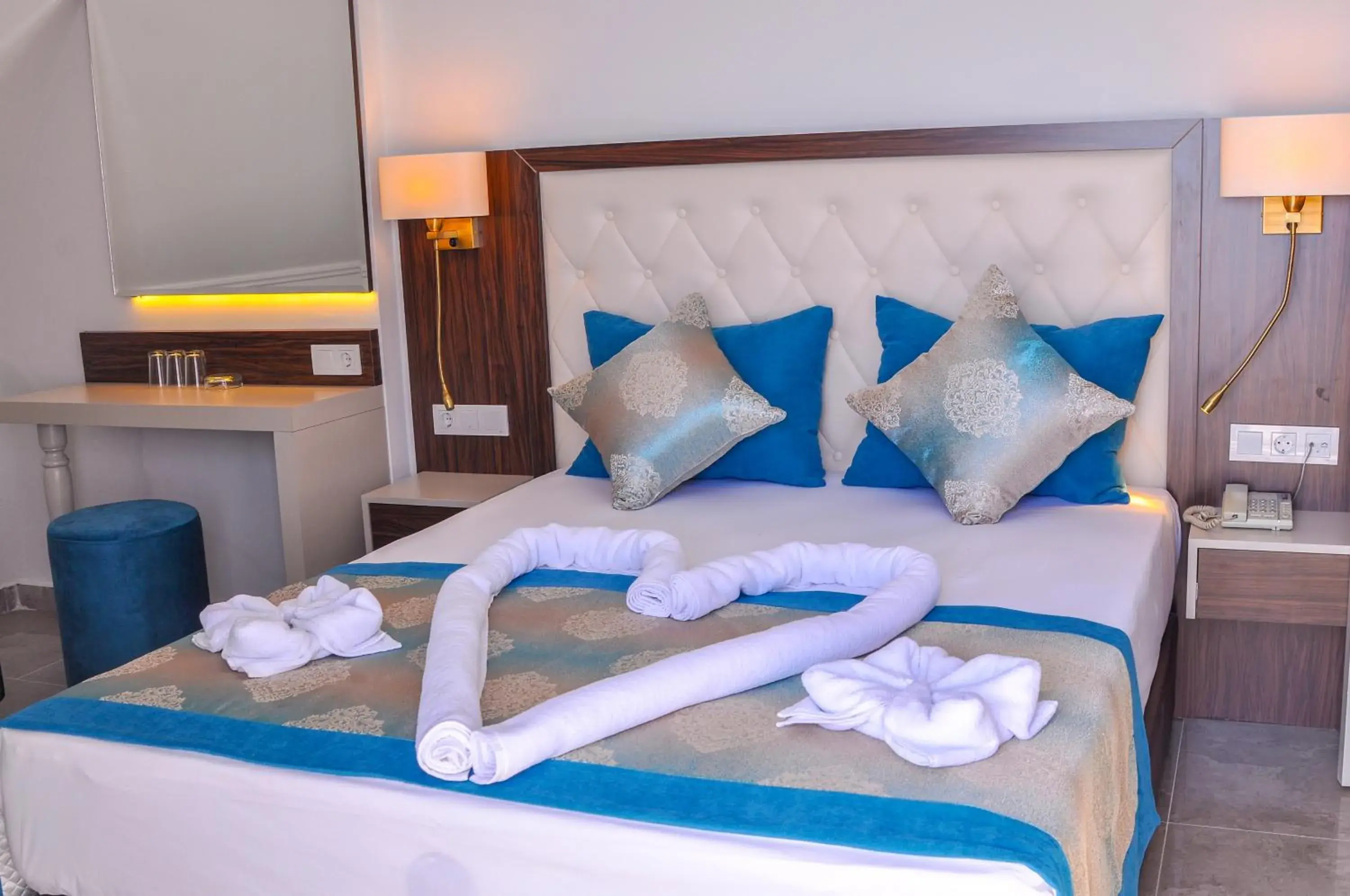 Bed in Cleopatra Golden Beach Hotel