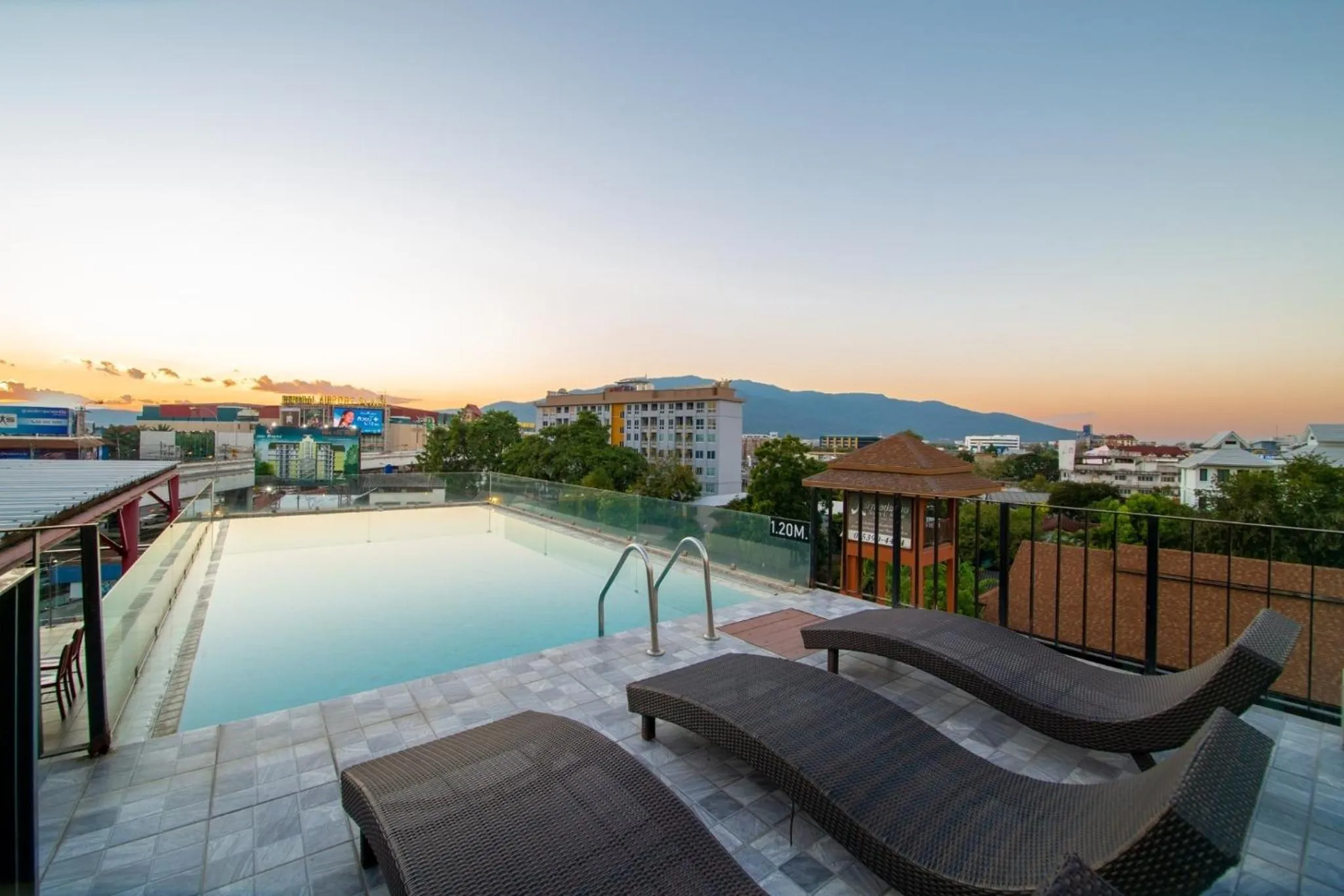 Pool view in WE Terminal Hotel