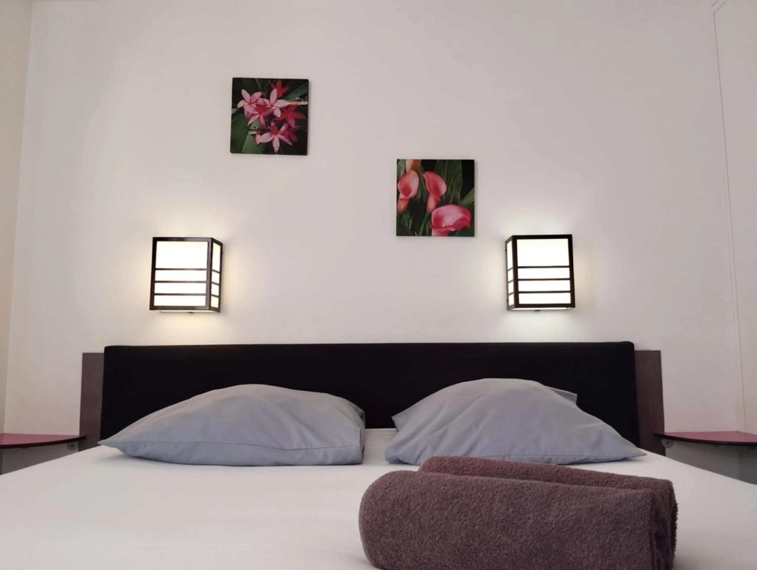 View (from property/room), Bed in Kyriad Direct Saintes