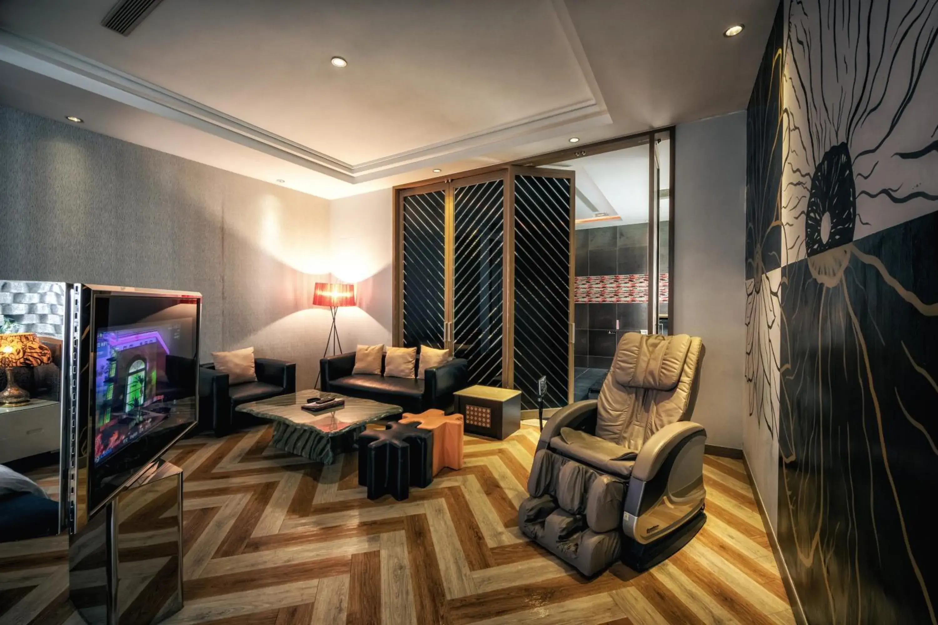 Seating area in Bali Motel - Zhongli Seating area in Bali Motel - Zhongli