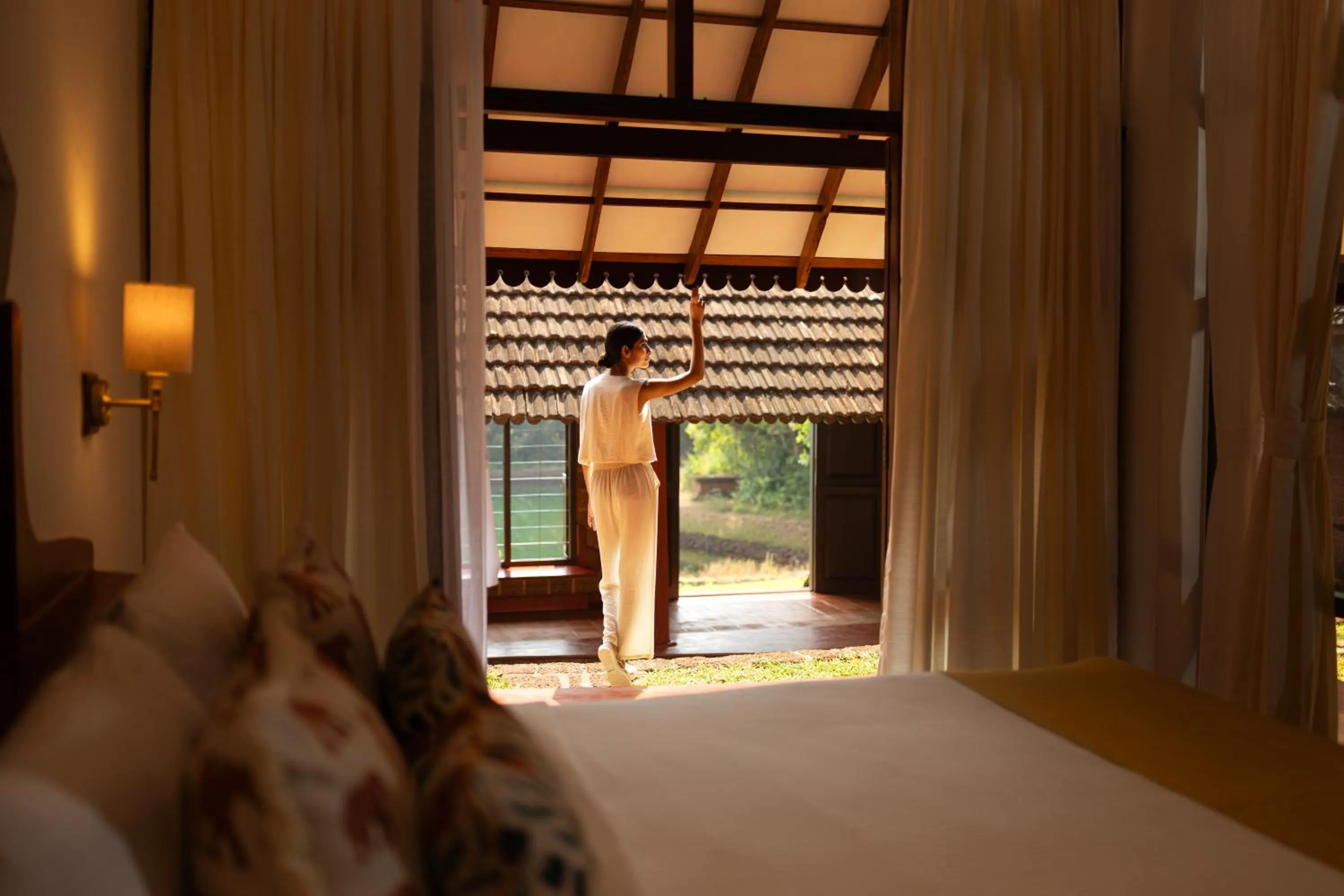 Bed in SwaSwara Wellness - A CGH Earth Experience, Gokarna