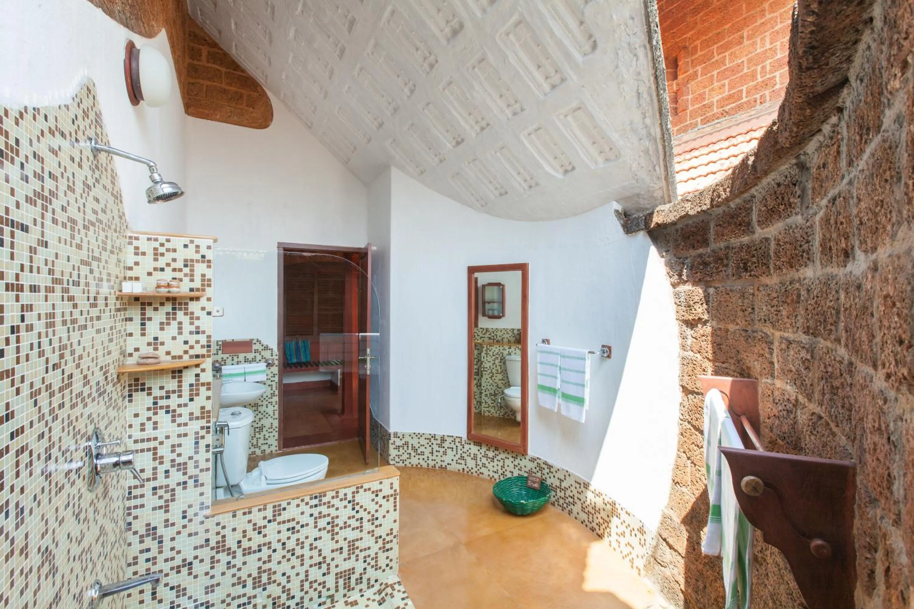 Bathroom in SwaSwara Wellness - A CGH Earth Experience, Gokarna