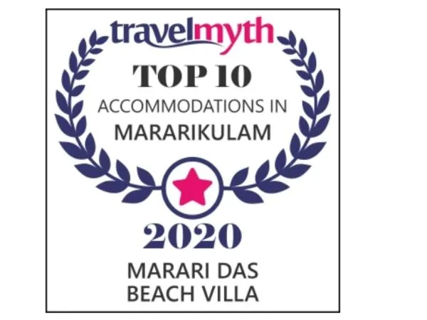 Certificate/Award in Marari Das Beach Villa