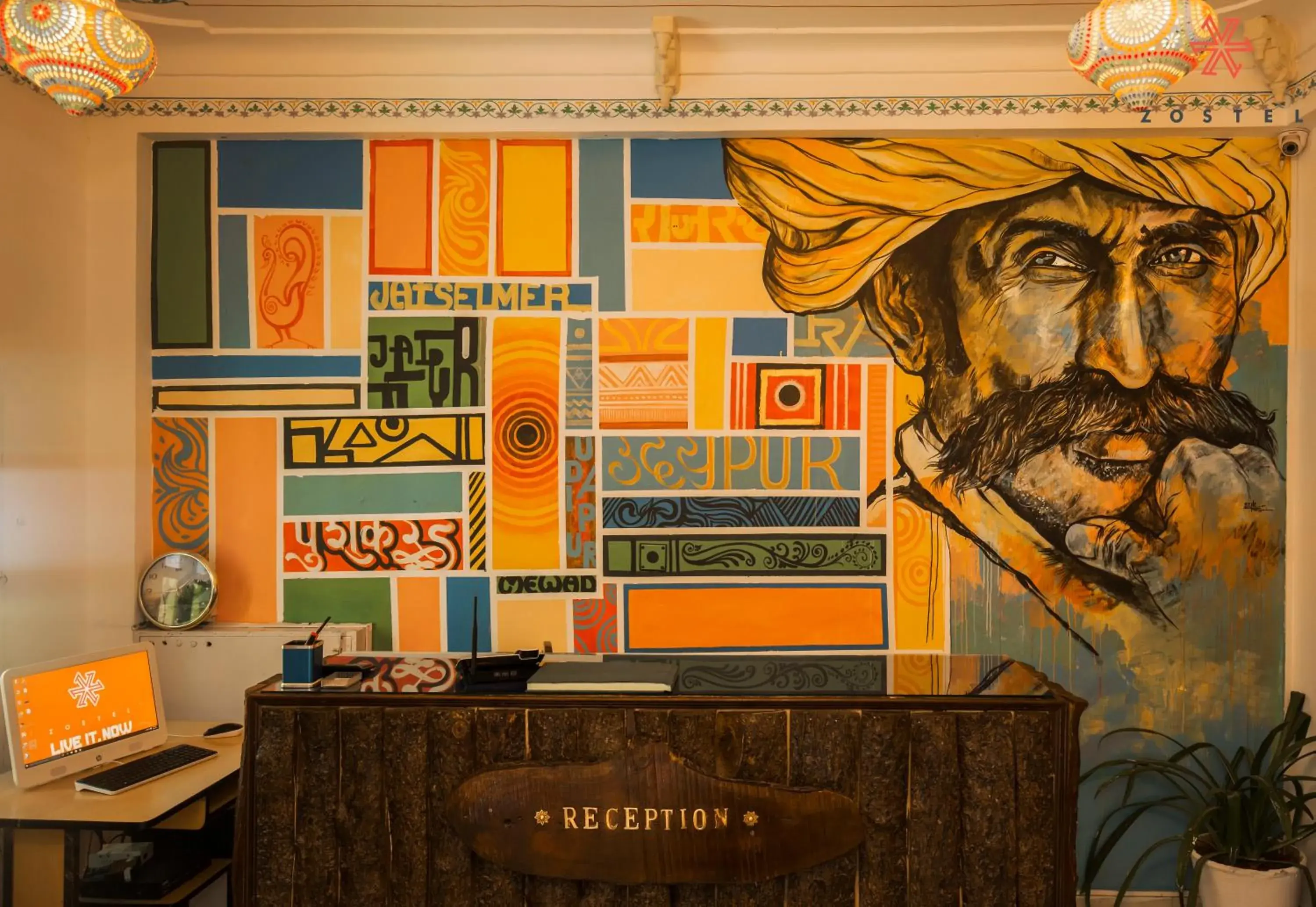 Lobby or reception in Zostel Udaipur Lobby or reception in Zostel Udaipur