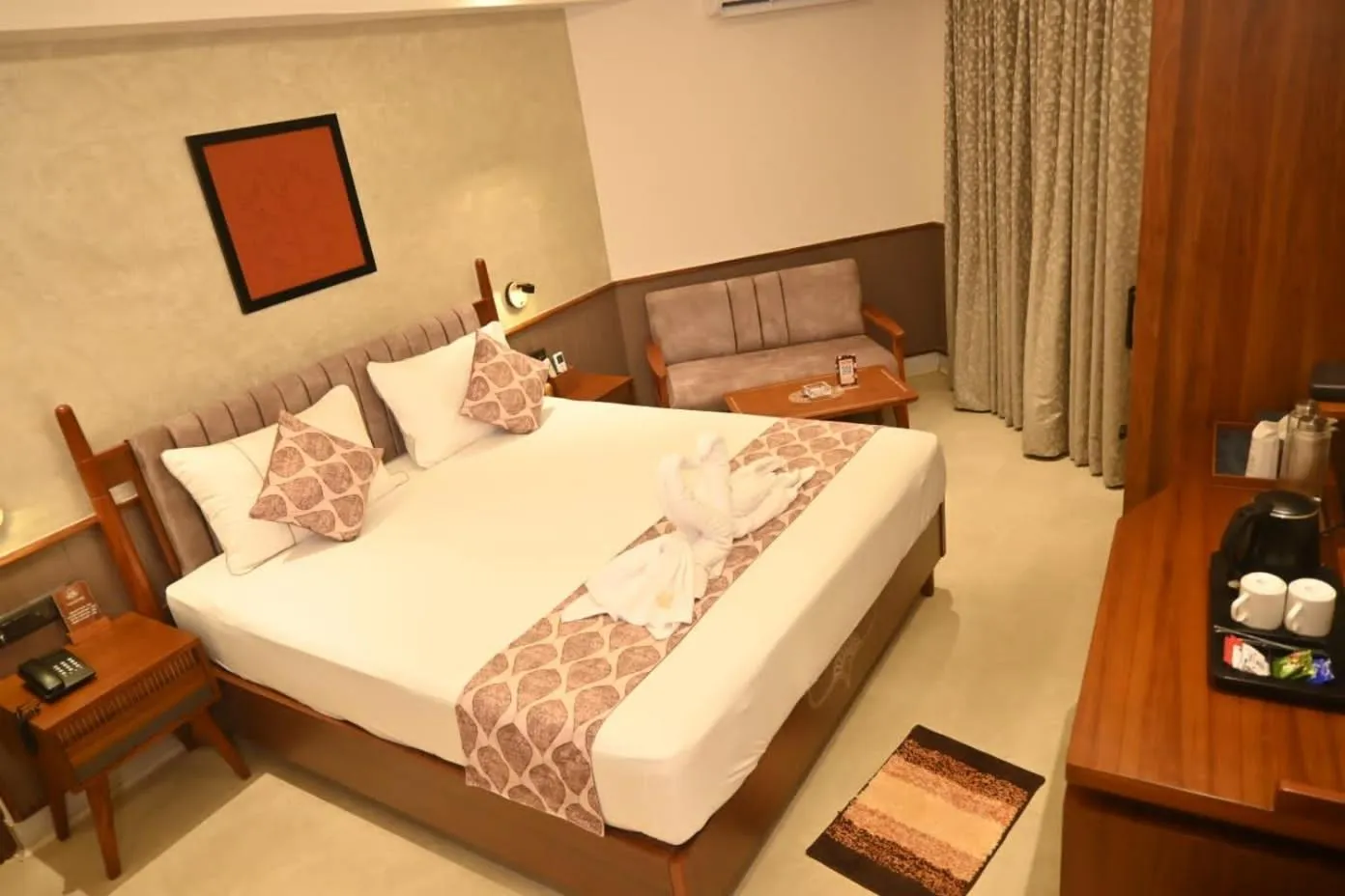 Bed in Hotel Sonar Bangla Tarapith