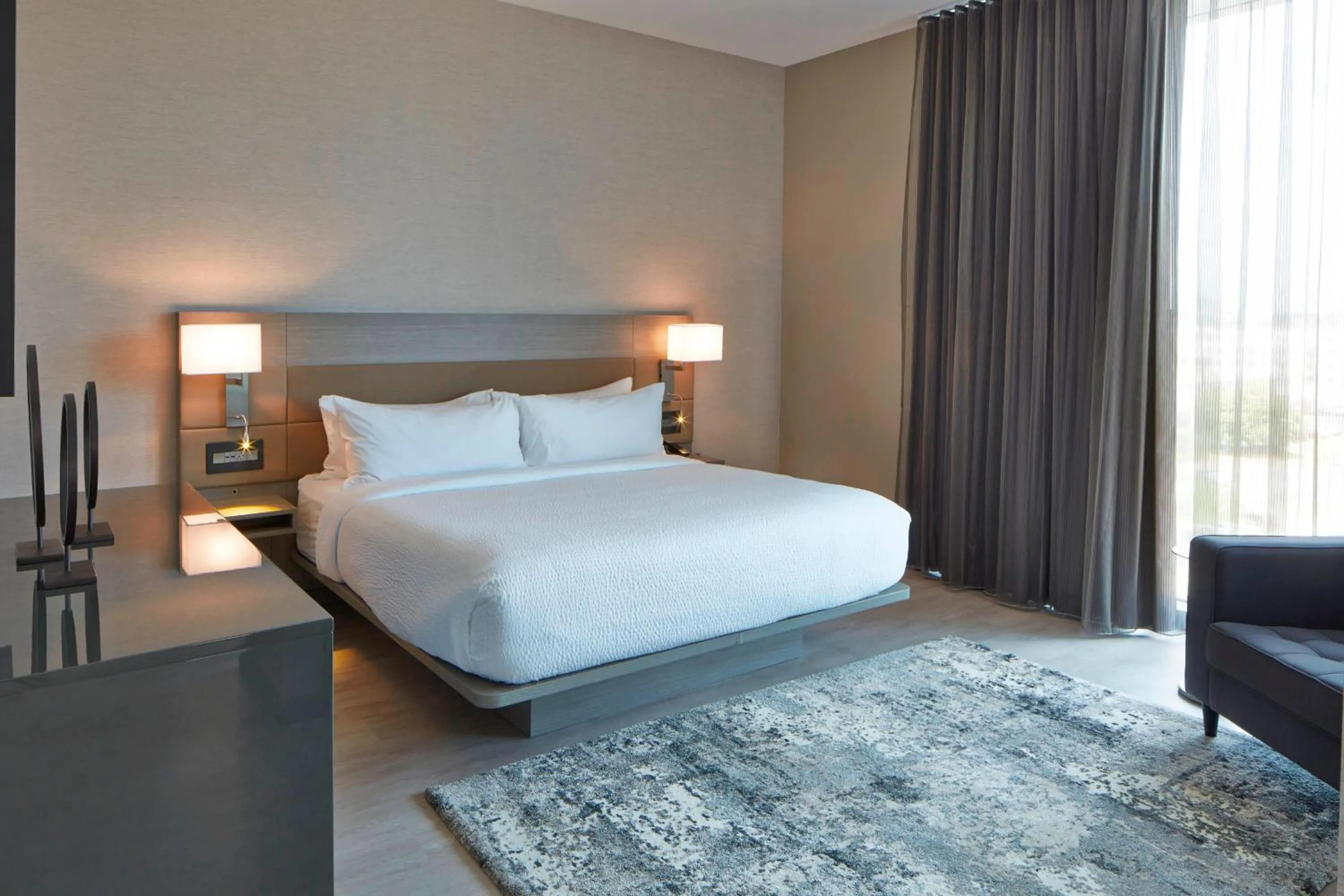 Bedroom, Bed in AC Hotel by Marriott Des Moines East Village