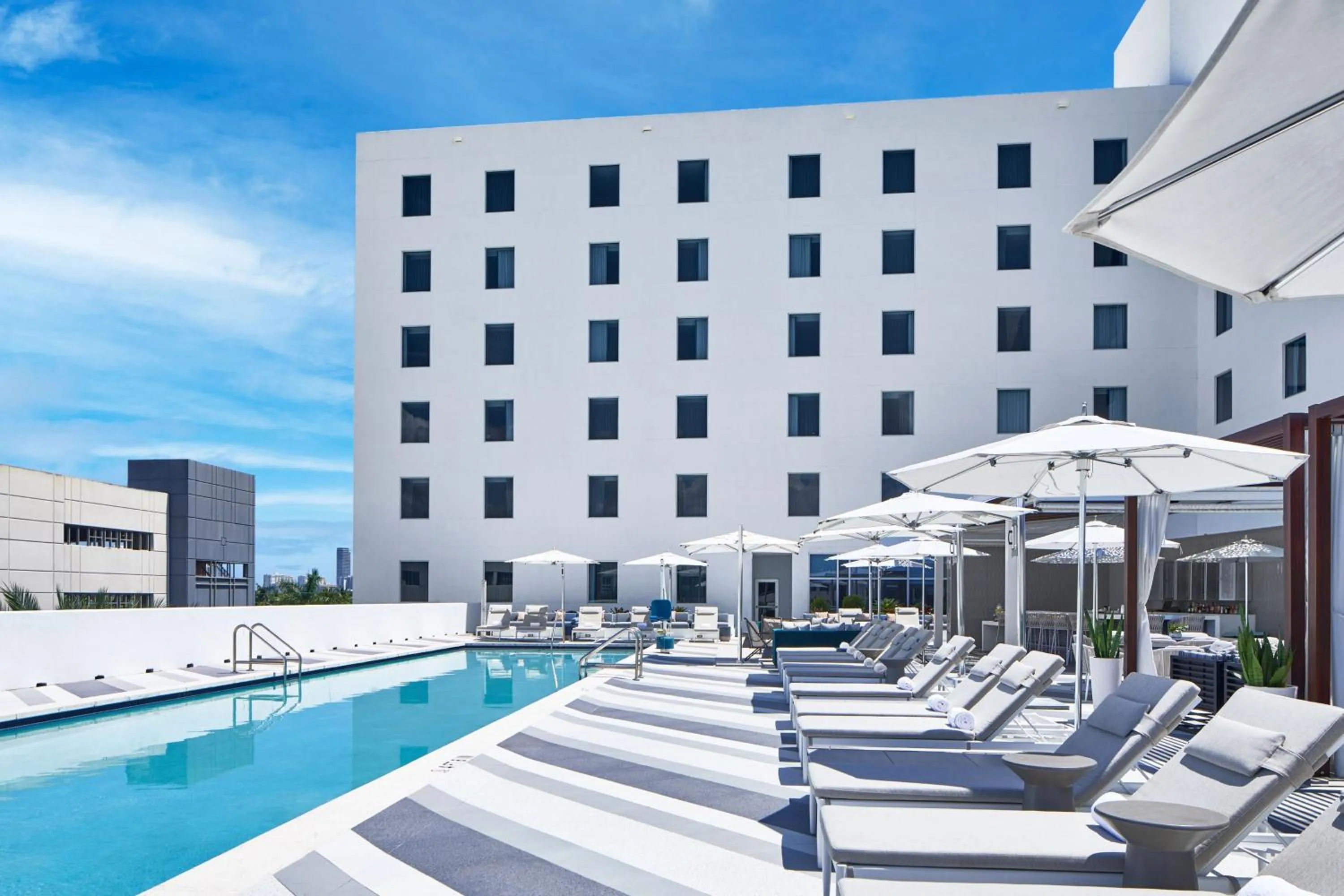 Swimming pool in AC Hotel by Marriott Miami Aventura