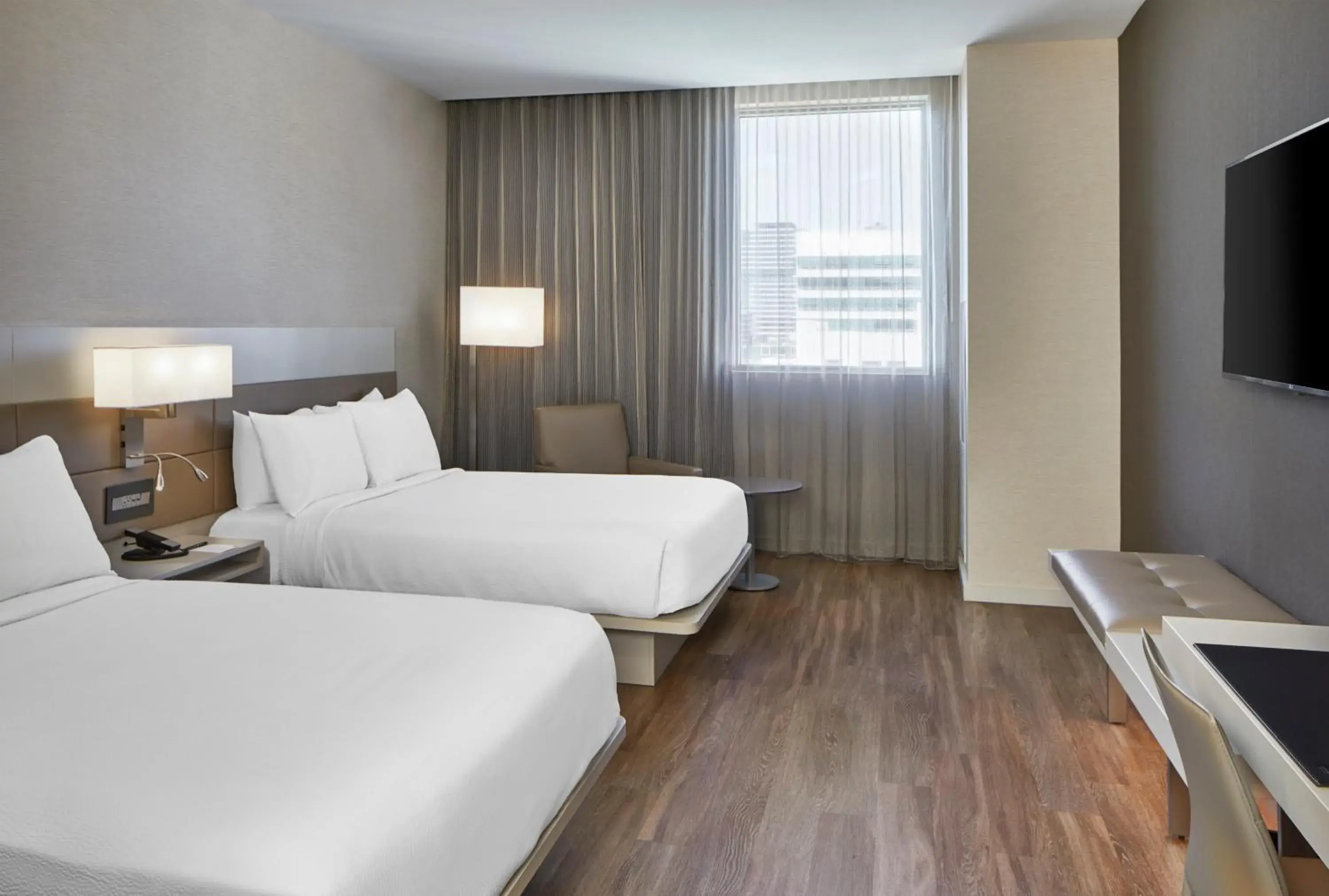 Double Room with Two Double Beds and Adapted Tub - Mobility Accessible in AC Hotel by Marriott Miami Aventura Double Room with Two Double Beds and Adapted Tub - Mobility Accessible in AC Hotel by Marriott Miami Aventura