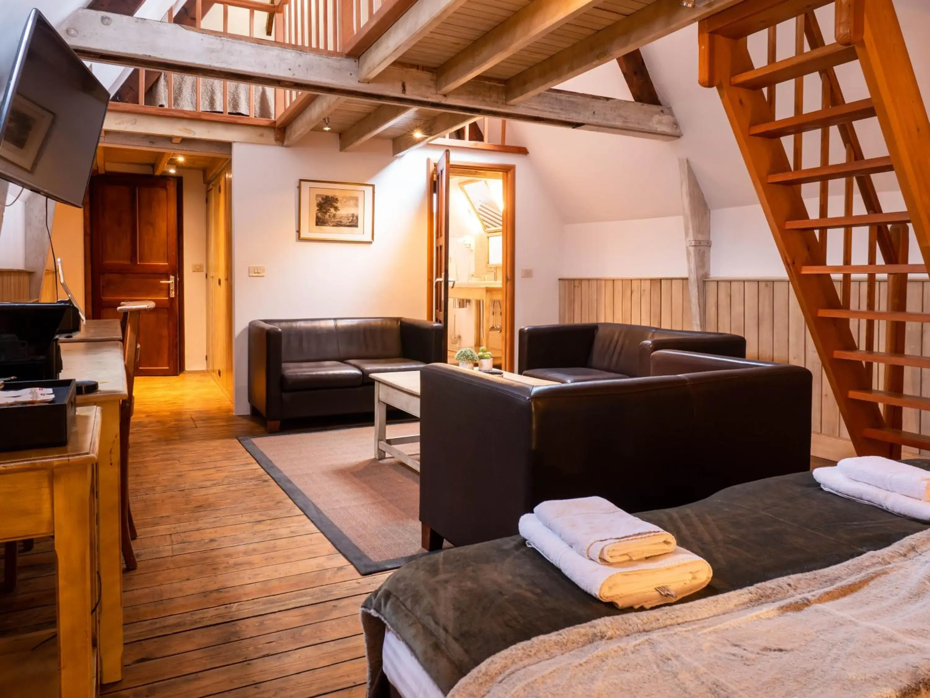 TV and multimedia, Bed in Hotel Monasterium PoortAckere Ghent TV and multimedia, Bed in Hotel Monasterium PoortAckere Ghent