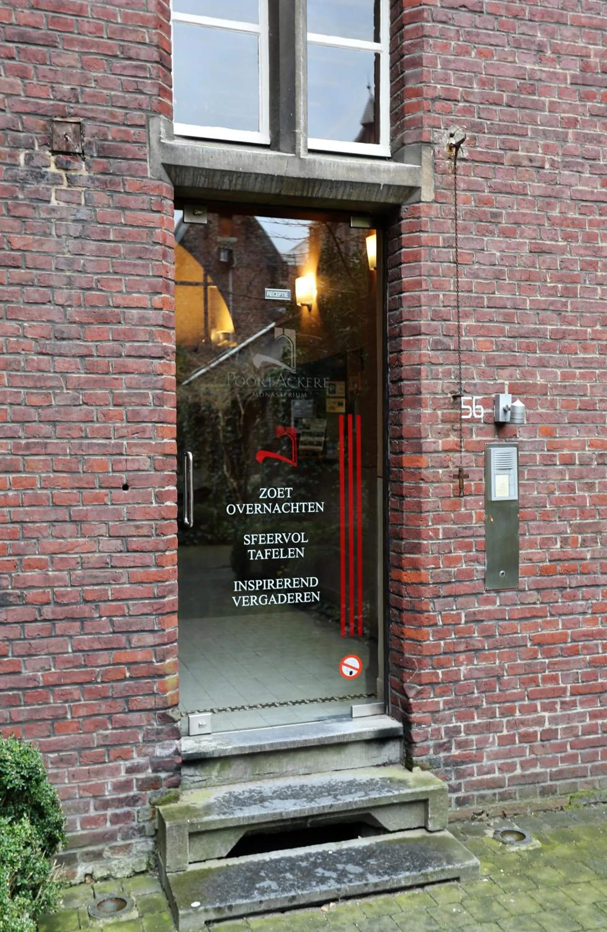 Facade/entrance in Hotel Monasterium PoortAckere Ghent