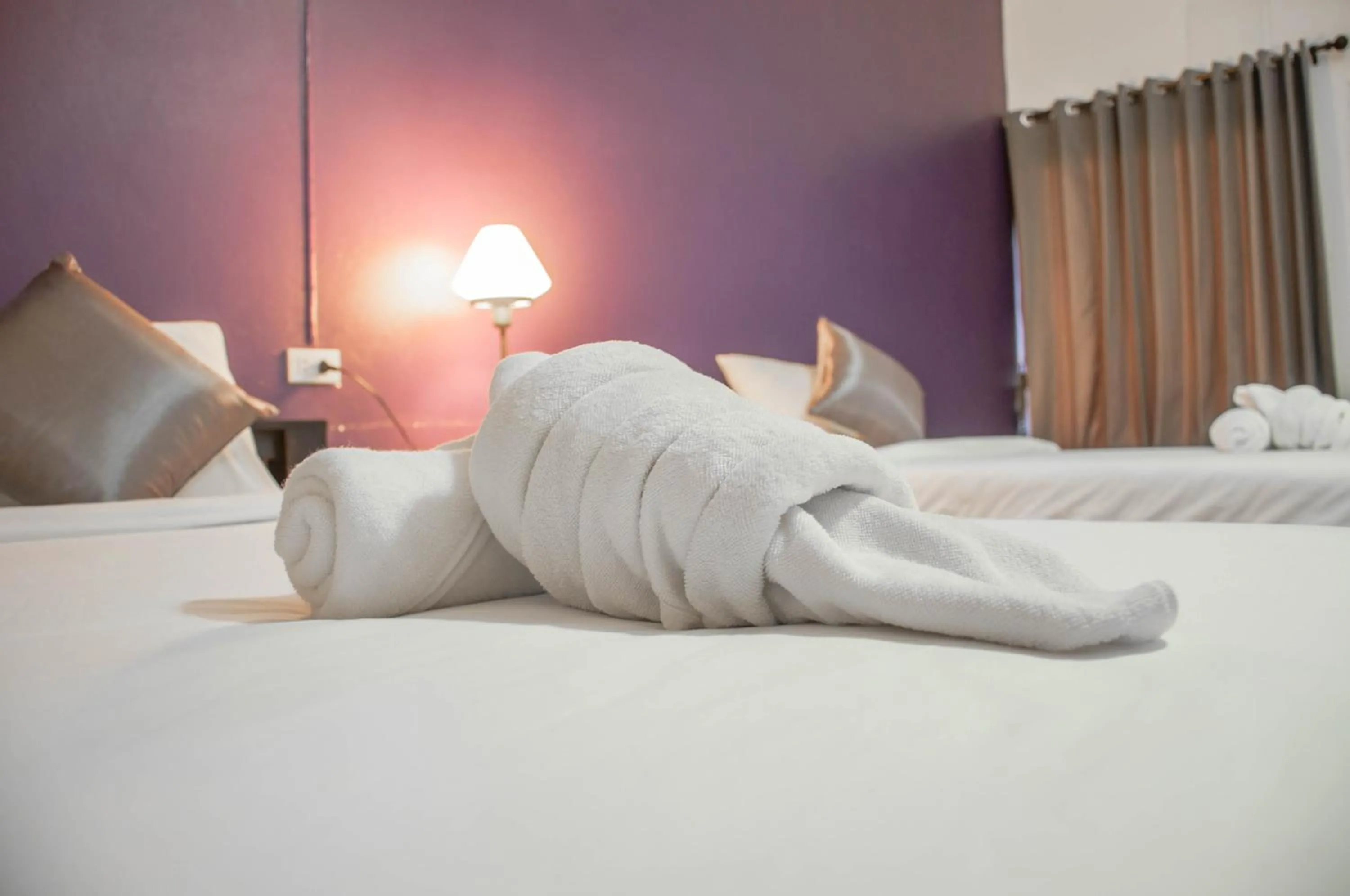 Bed in Baanlugchange Hotel โรงแรมบ้านลูกช้าง