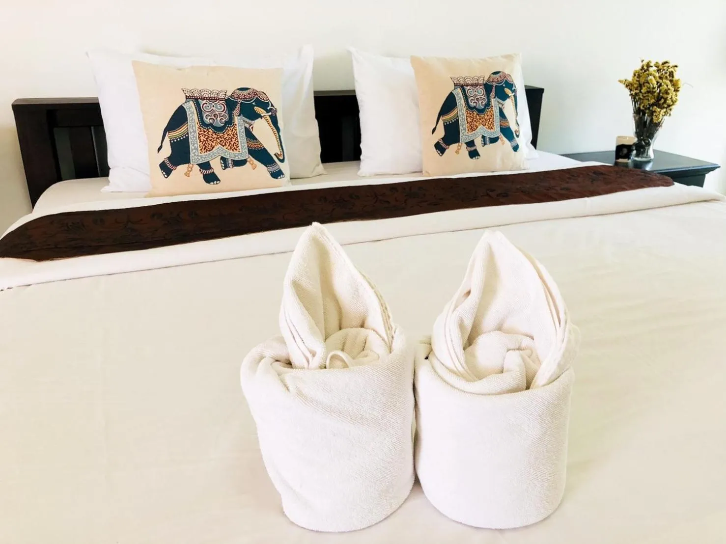 Bed in Baanlugchange Hotel โรงแรมบ้านลูกช้าง