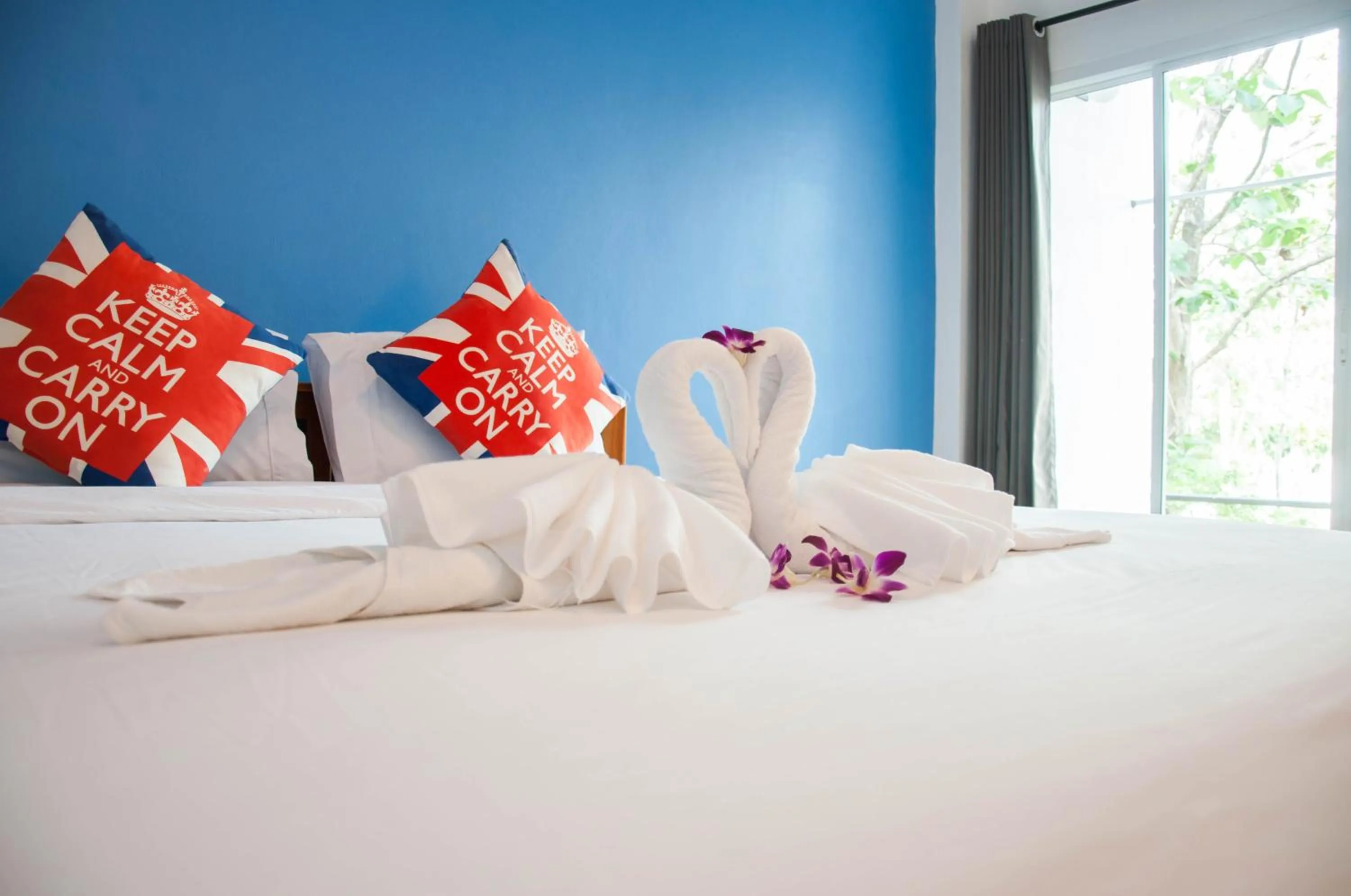 Bed in Baanlugchange Hotel โรงแรมบ้านลูกช้าง