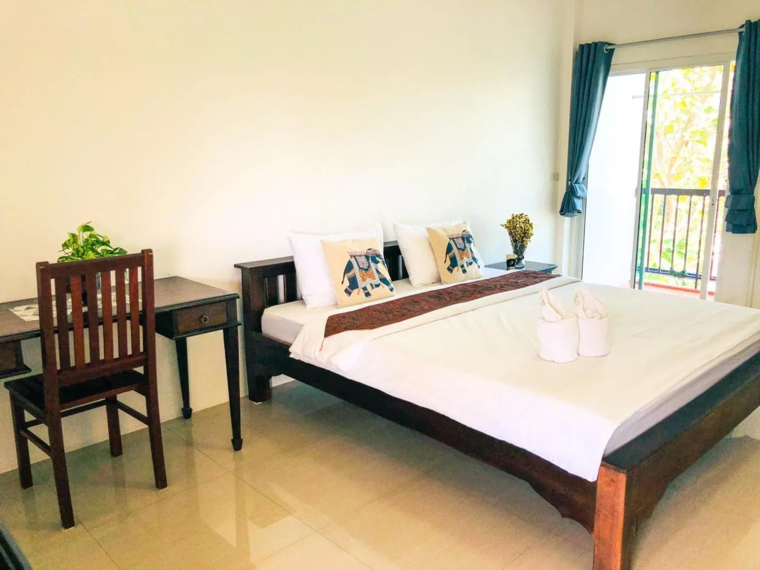 Bed in Baanlugchange Hotel โรงแรมบ้านลูกช้าง