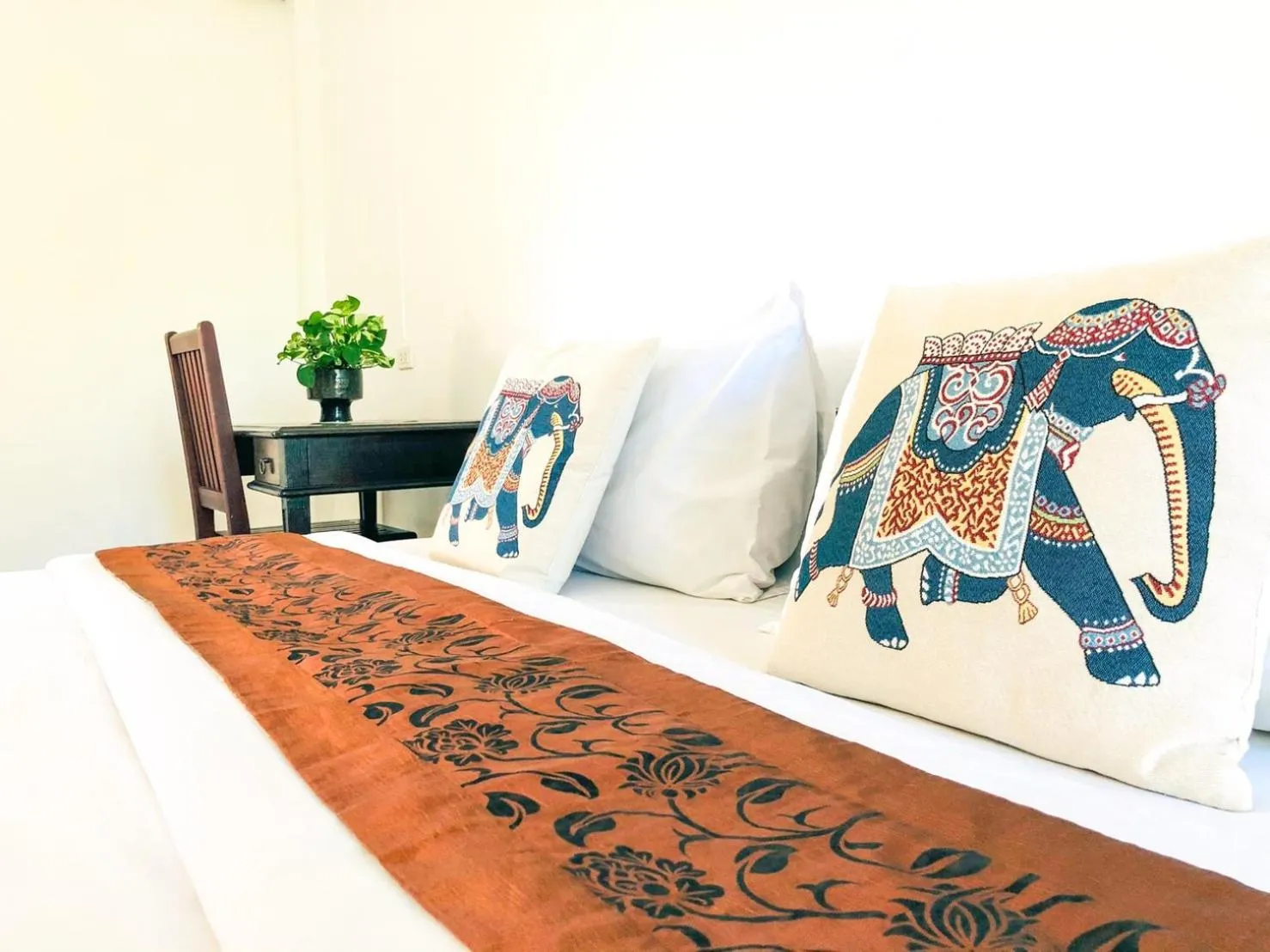 Bed in Baanlugchange Hotel โรงแรมบ้านลูกช้าง