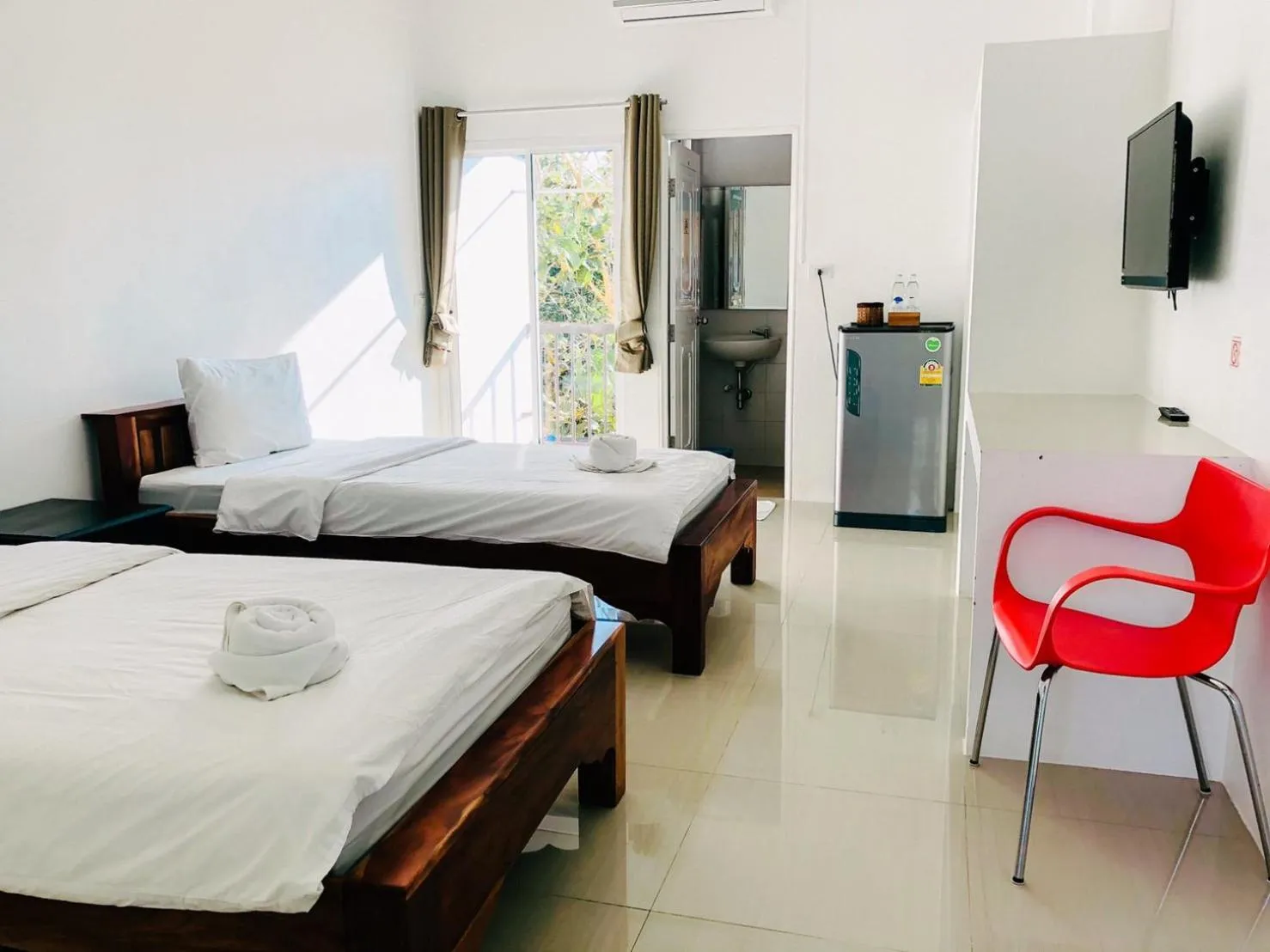 Bed in Baanlugchange Hotel โรงแรมบ้านลูกช้าง