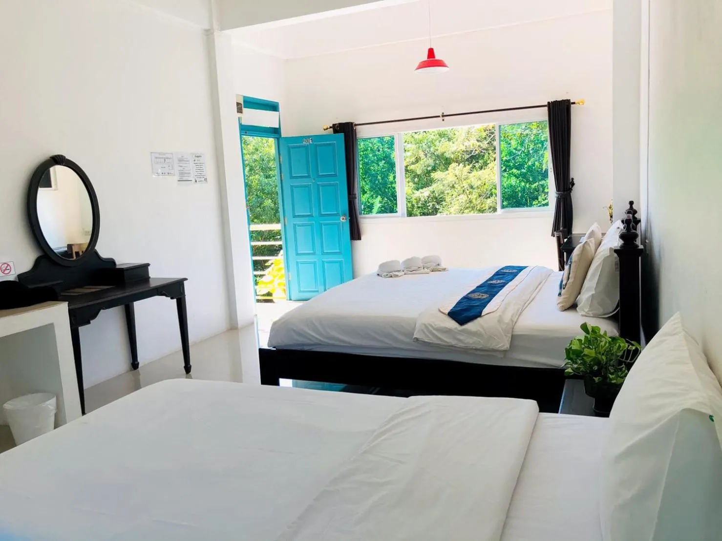 Bed in Baanlugchange Hotel โรงแรมบ้านลูกช้าง