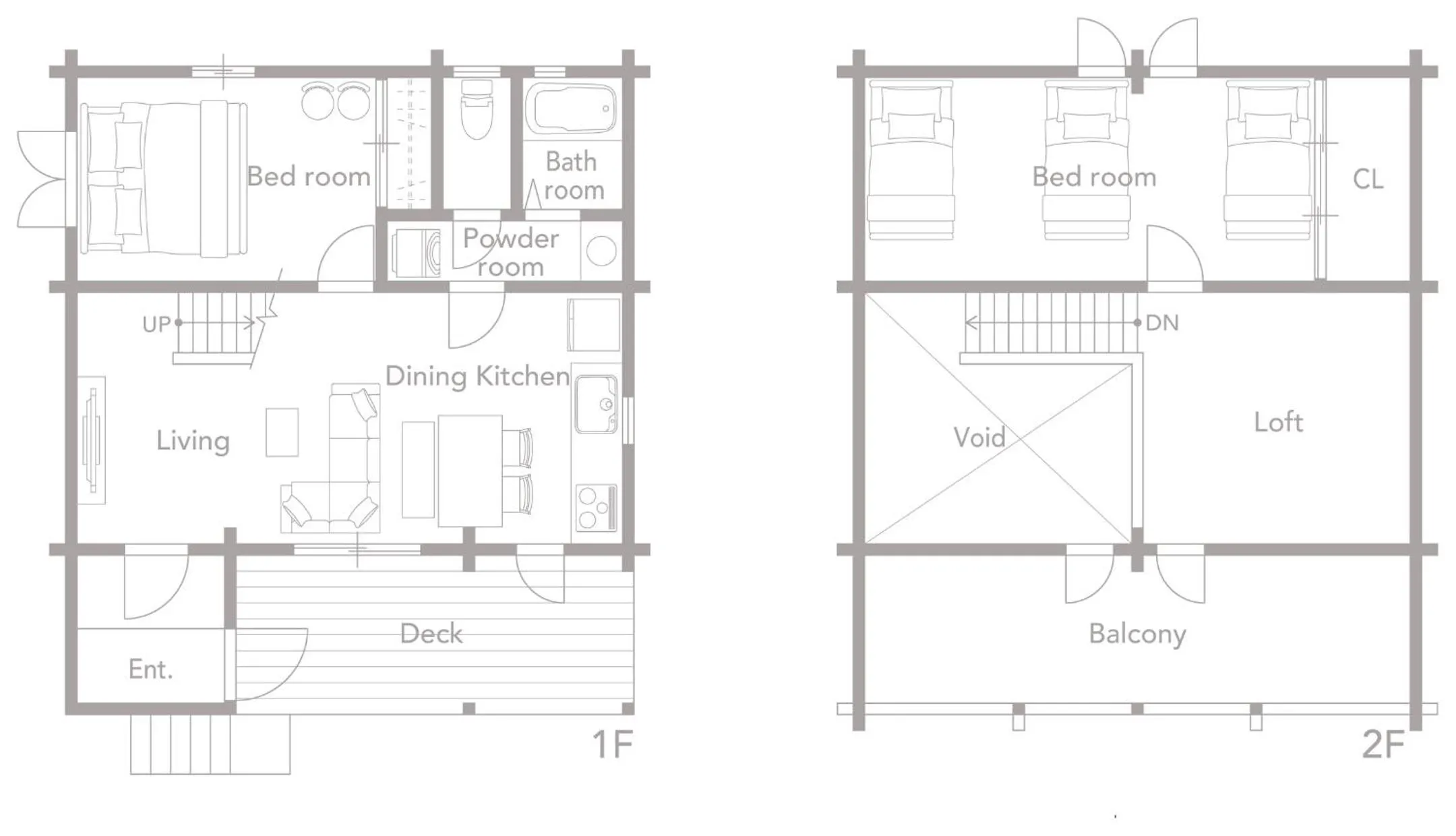Floor plan in HAL Cottage