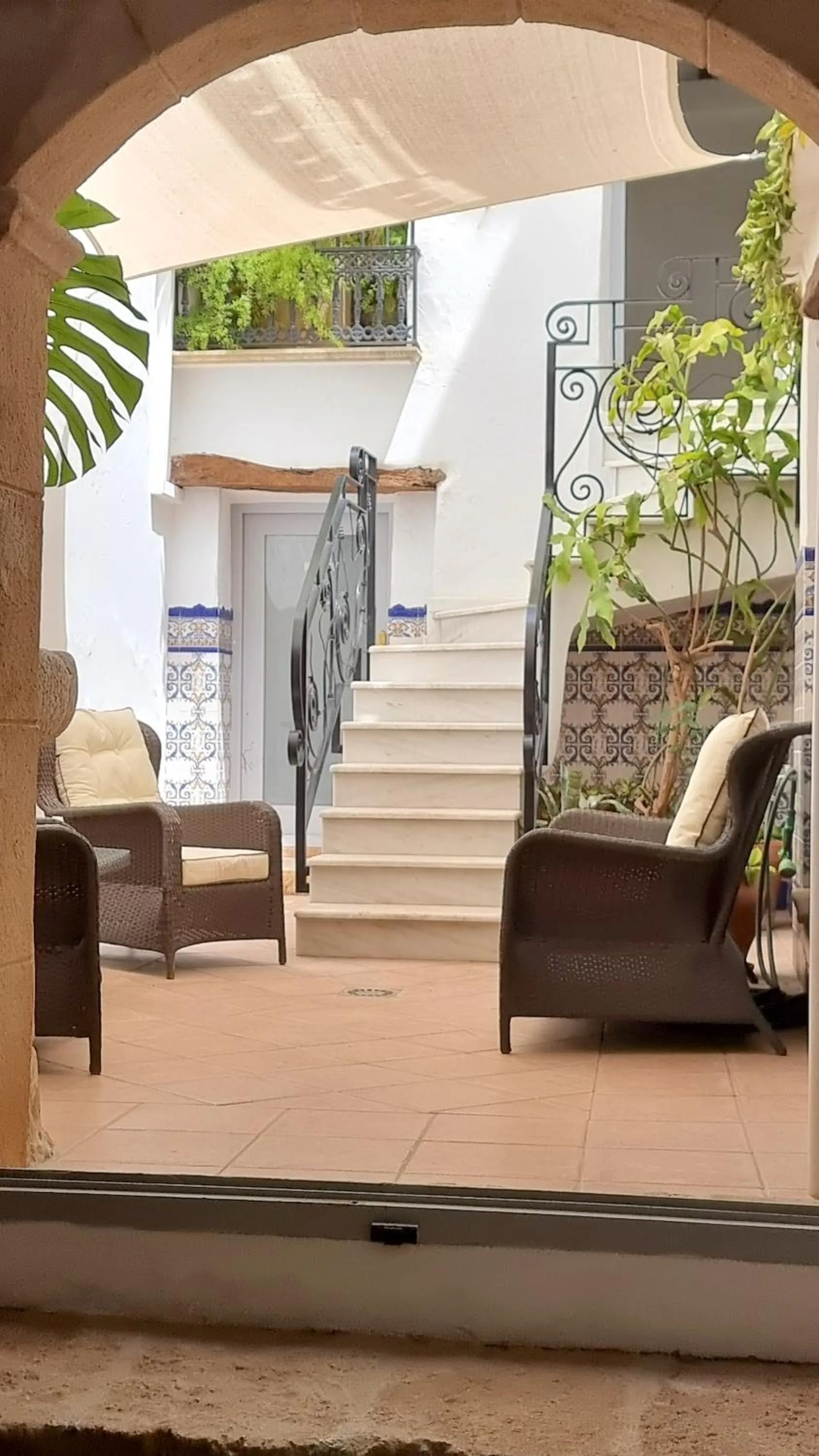 Inner courtyard view in Boutique B&B Número Cuatro