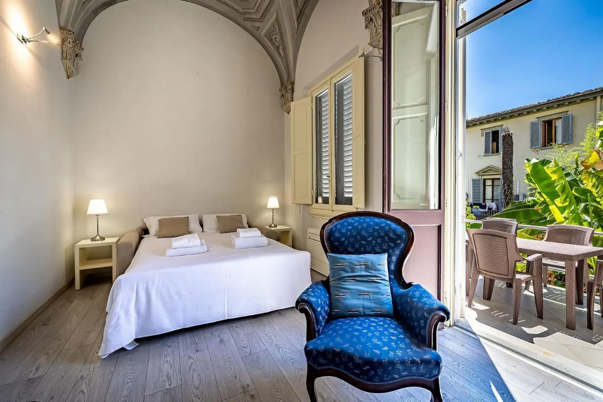 Balcony/Terrace, Bed in Residenza d'Epoca Palazzo Riblet Balcony/Terrace, Bed in Residenza d'Epoca Palazzo Riblet