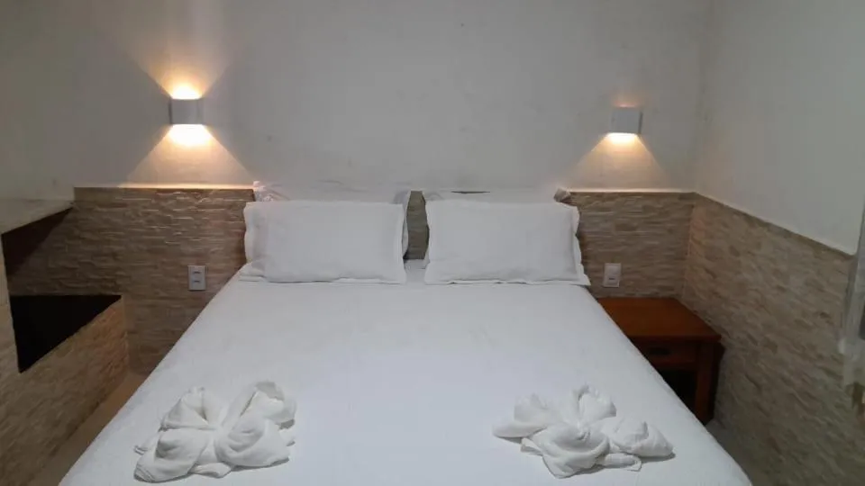 Bed in Pousada Chale Cana Brava