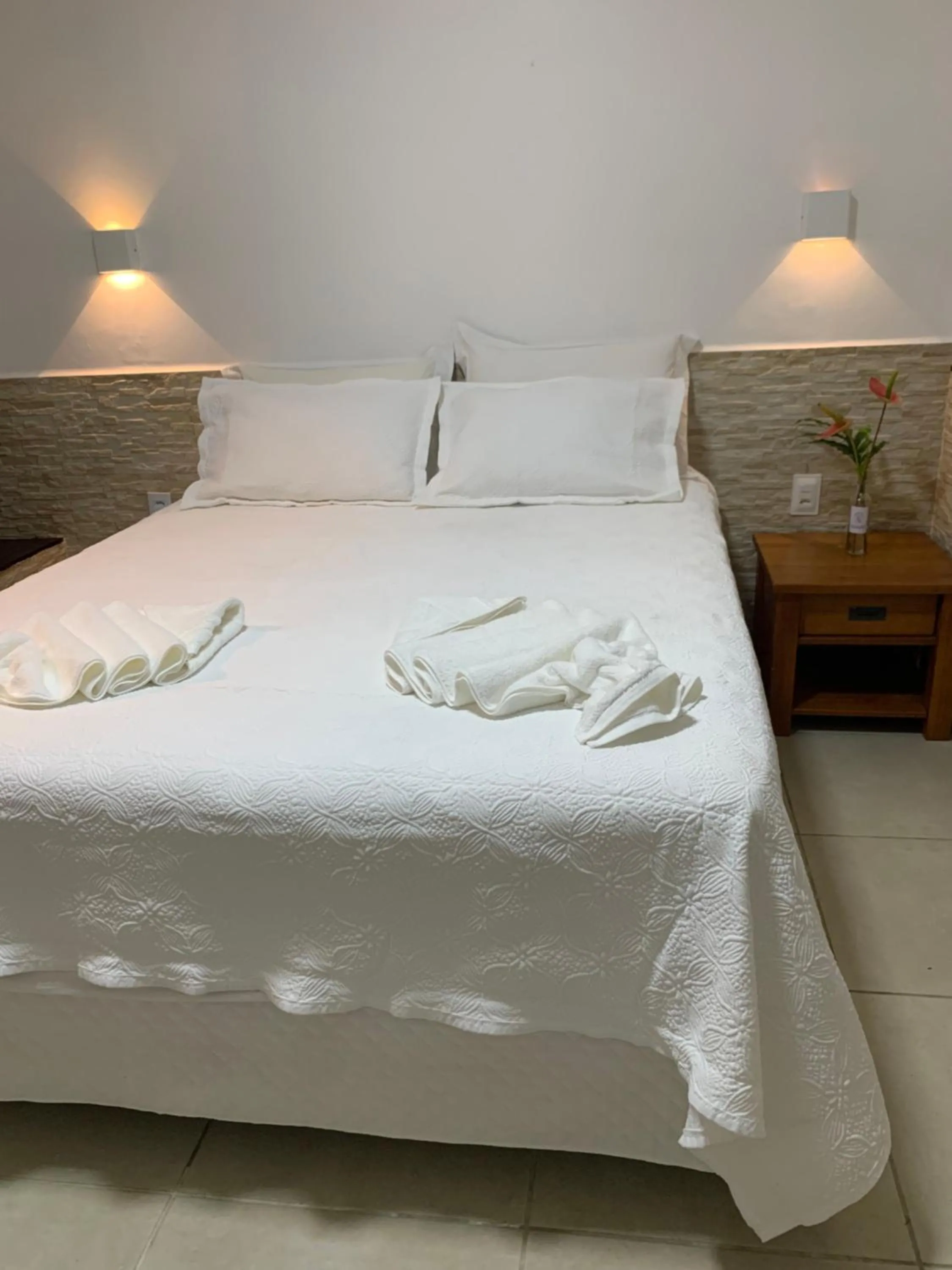 Bed in Pousada Chale Cana Brava
