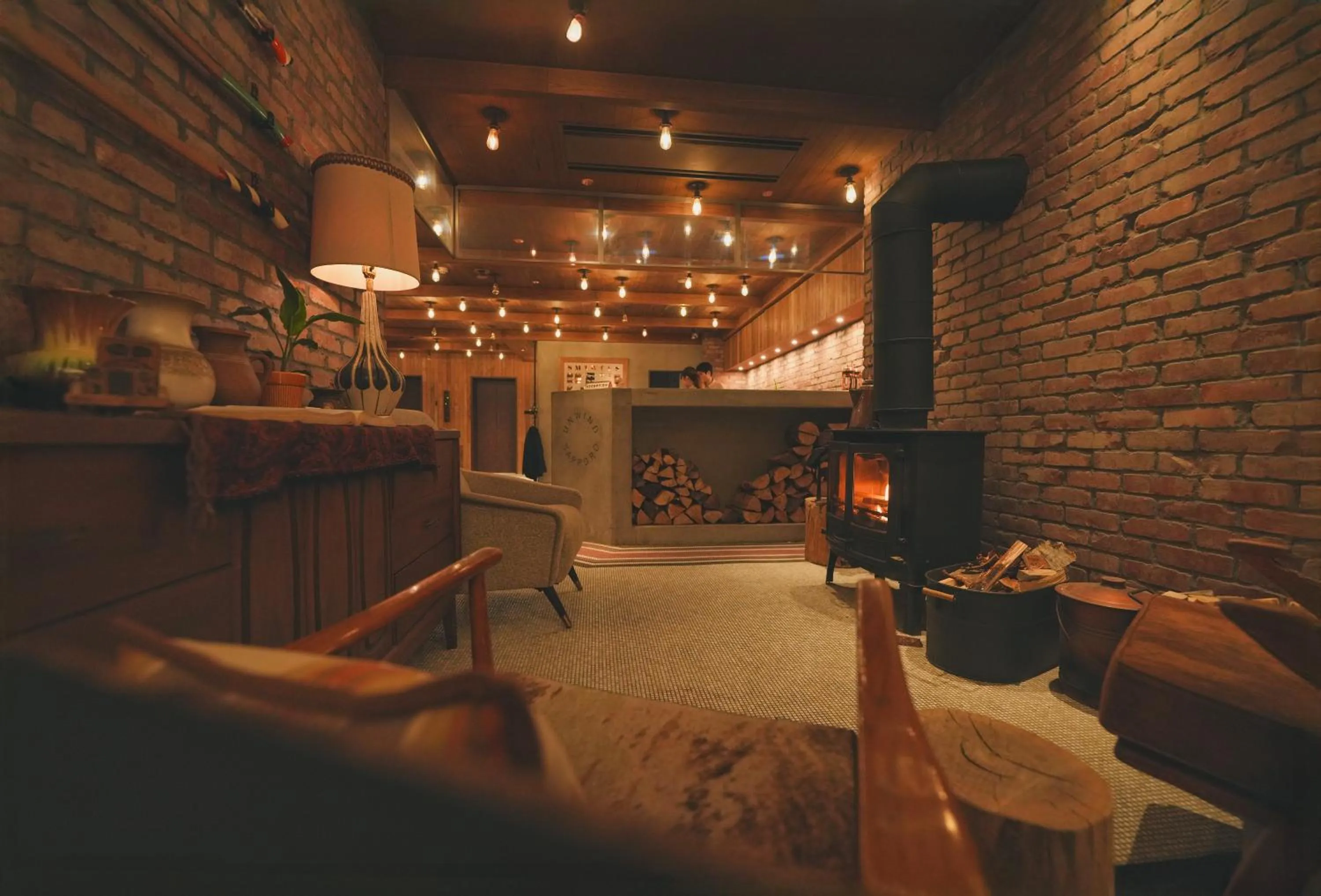 fireplace in UNWIND HOTEL & BAR Sapporo