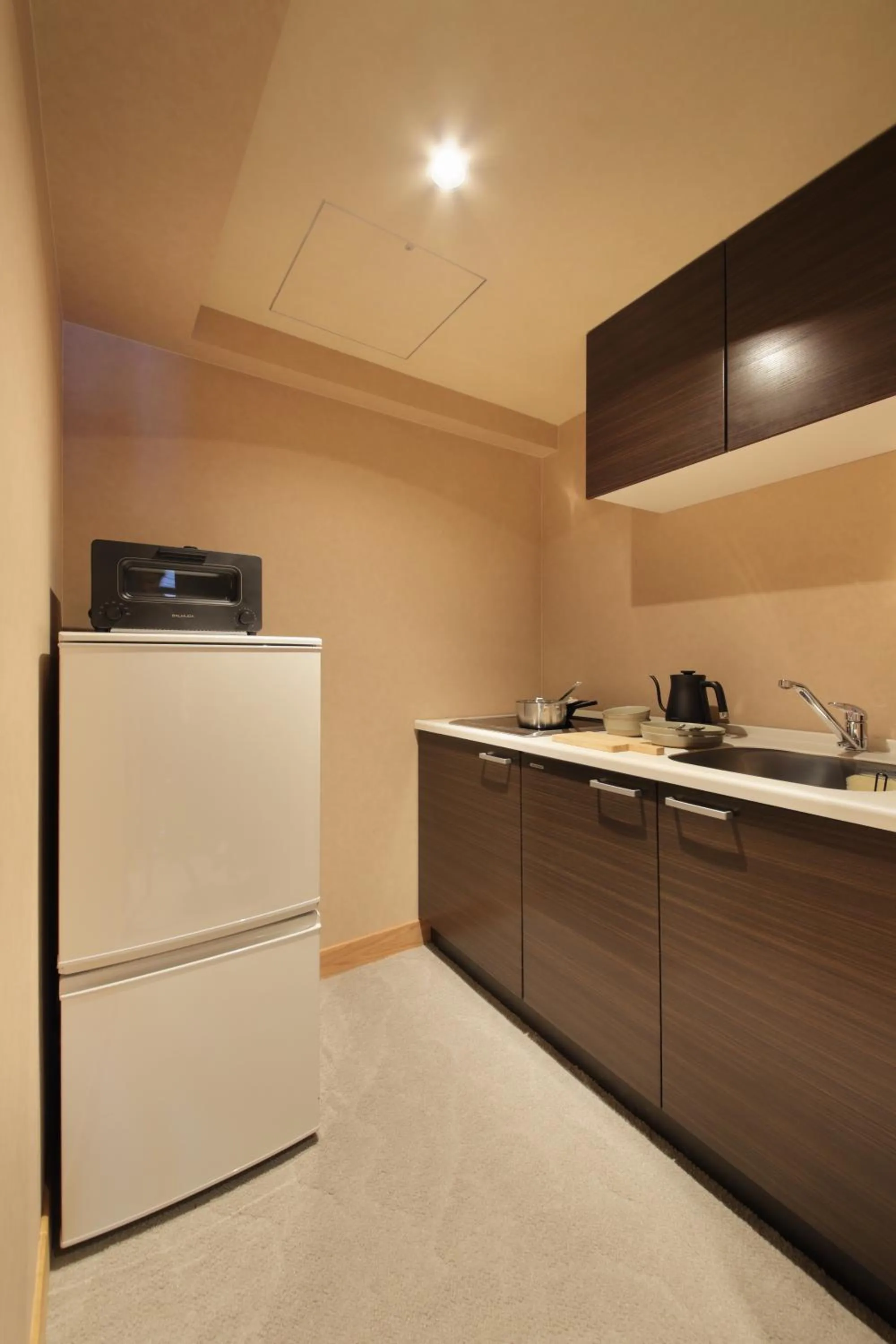 Kitchen or kitchenette in UNWIND HOTEL & BAR Sapporo