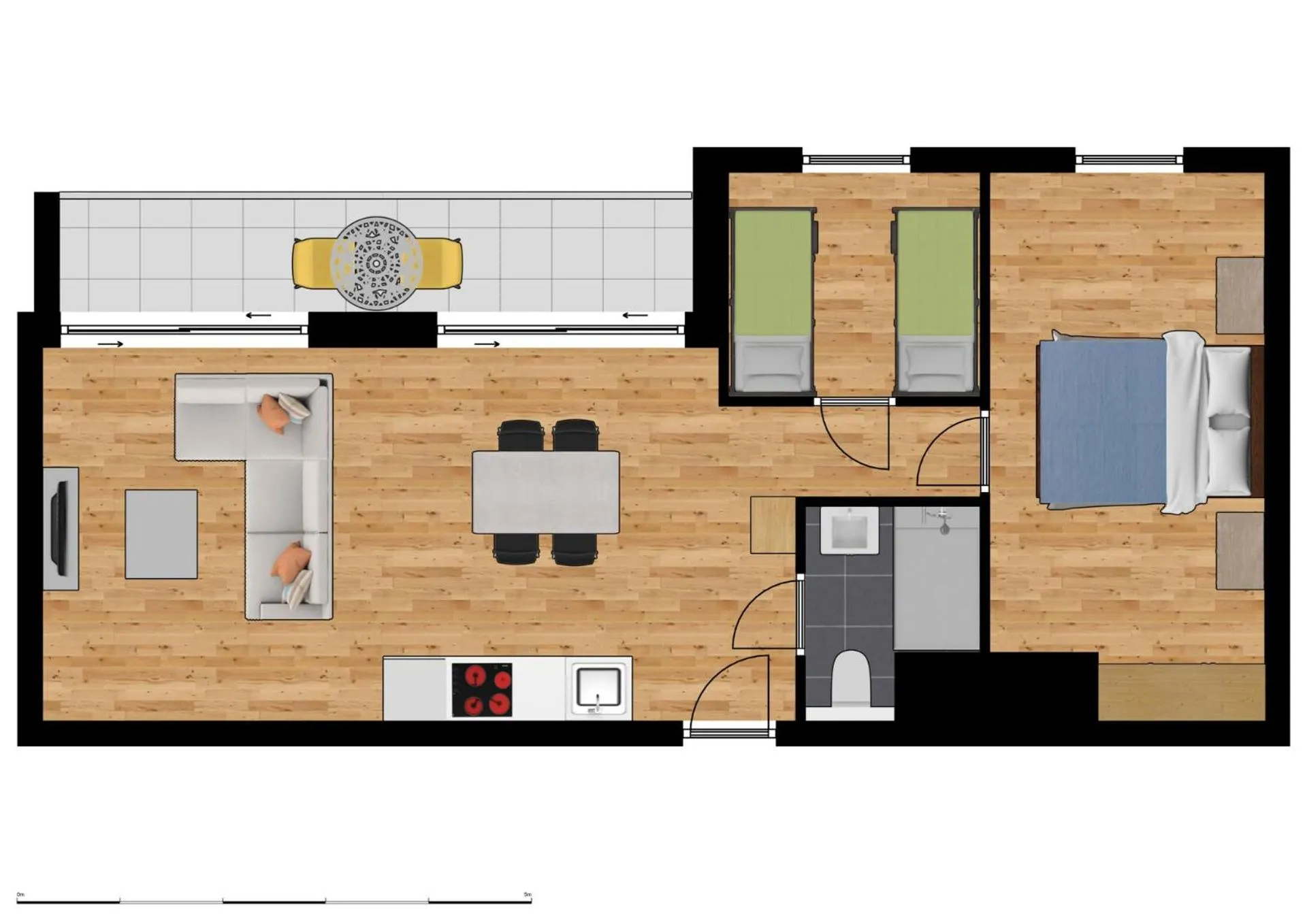 Floor plan in Holiday Suites Zeebrugge