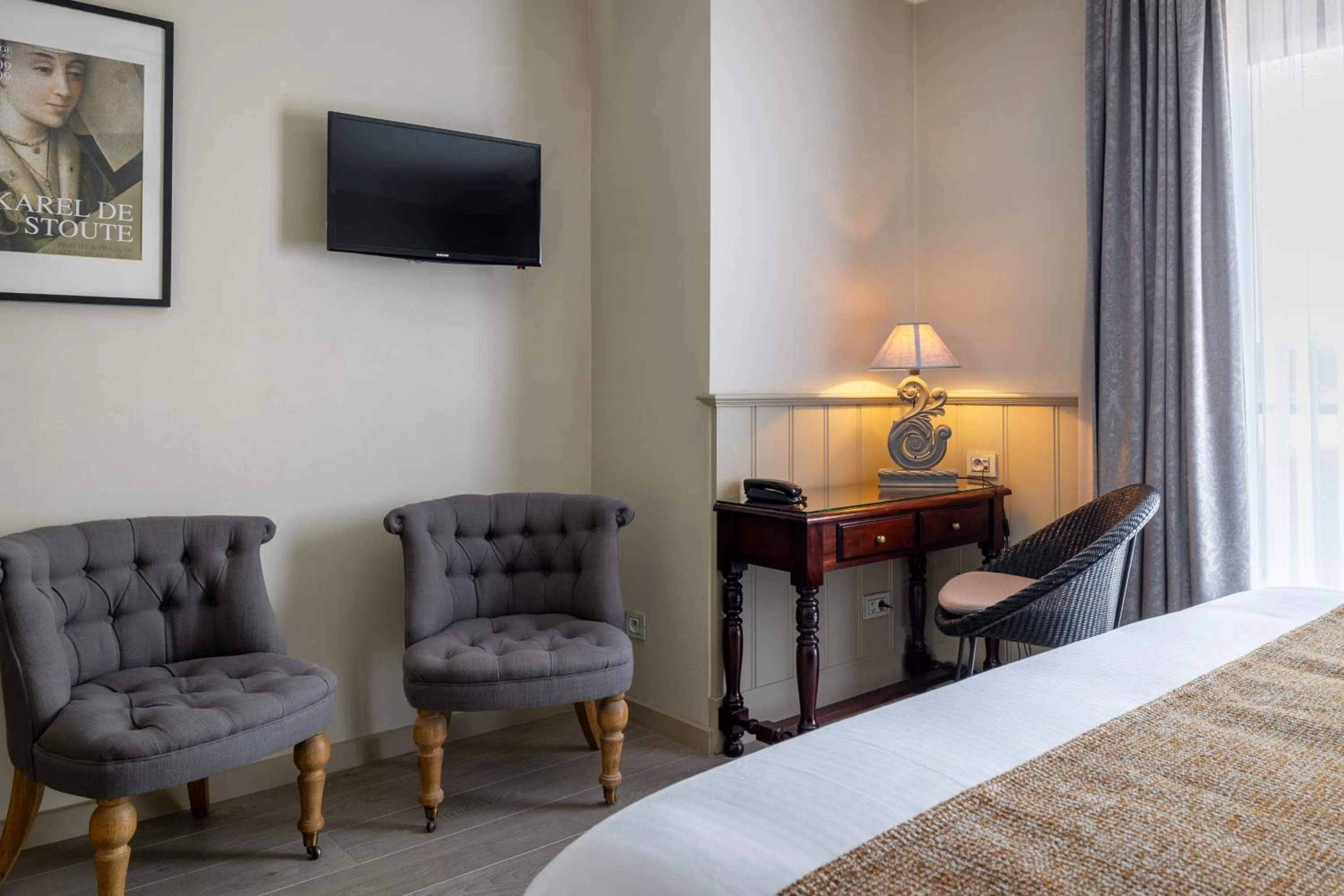 Bedroom, Bed in Hotel Ter Duinen