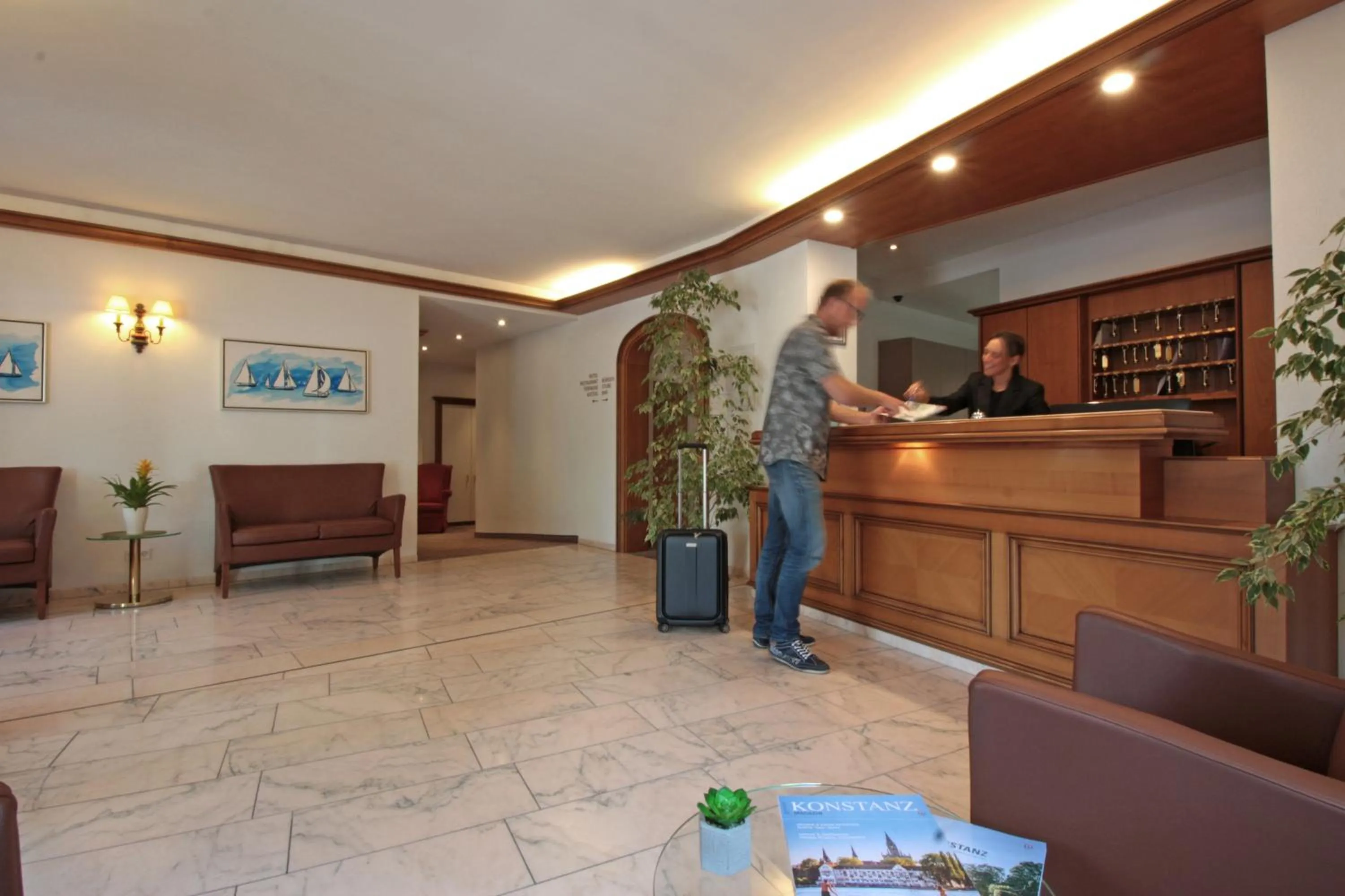 Lobby or reception in Hotel Schiff am See