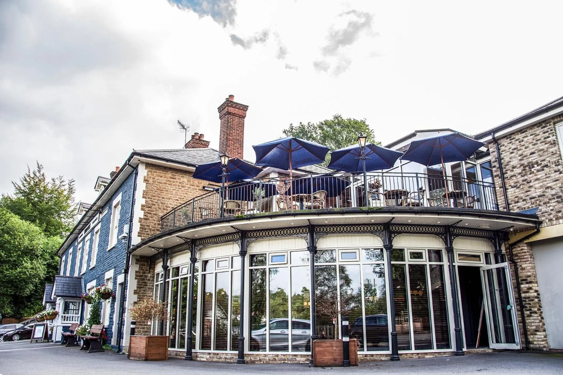 Balcony/Terrace in Harper's Steakhouse with Rooms, Haslemere