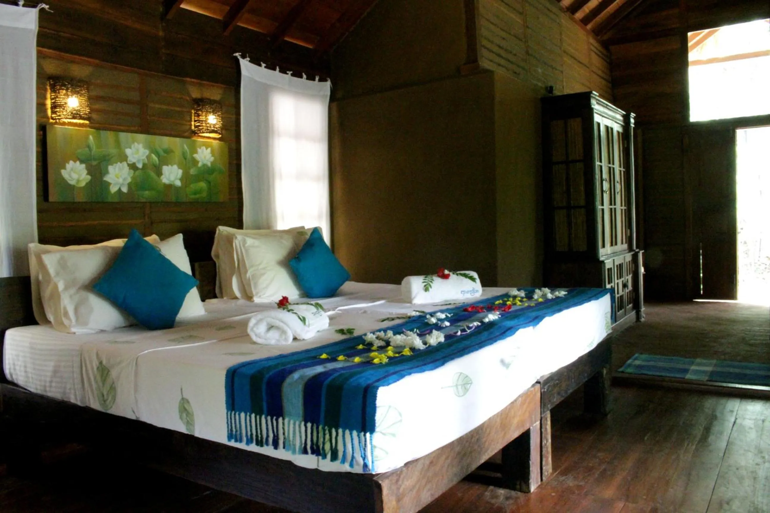 Bedroom, Bed in Athreya Ayurveda Ashram