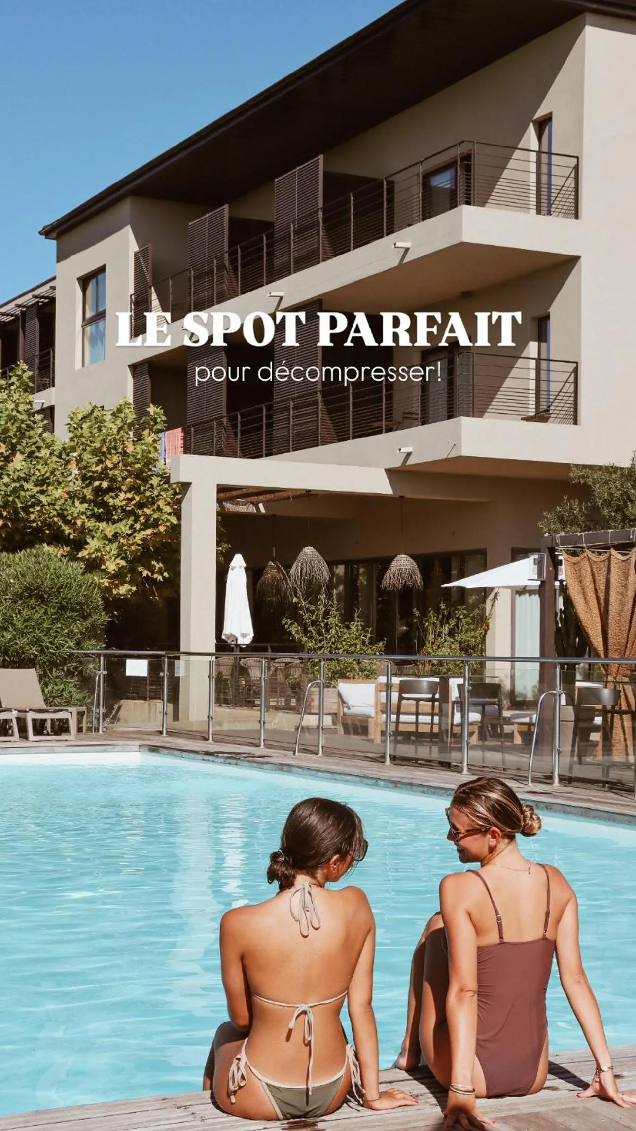 Swimming pool in Hôtel Spa Restaurant La Madrague