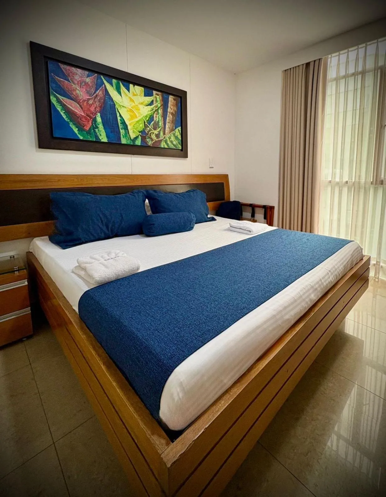 Bed in Hotel Monarca