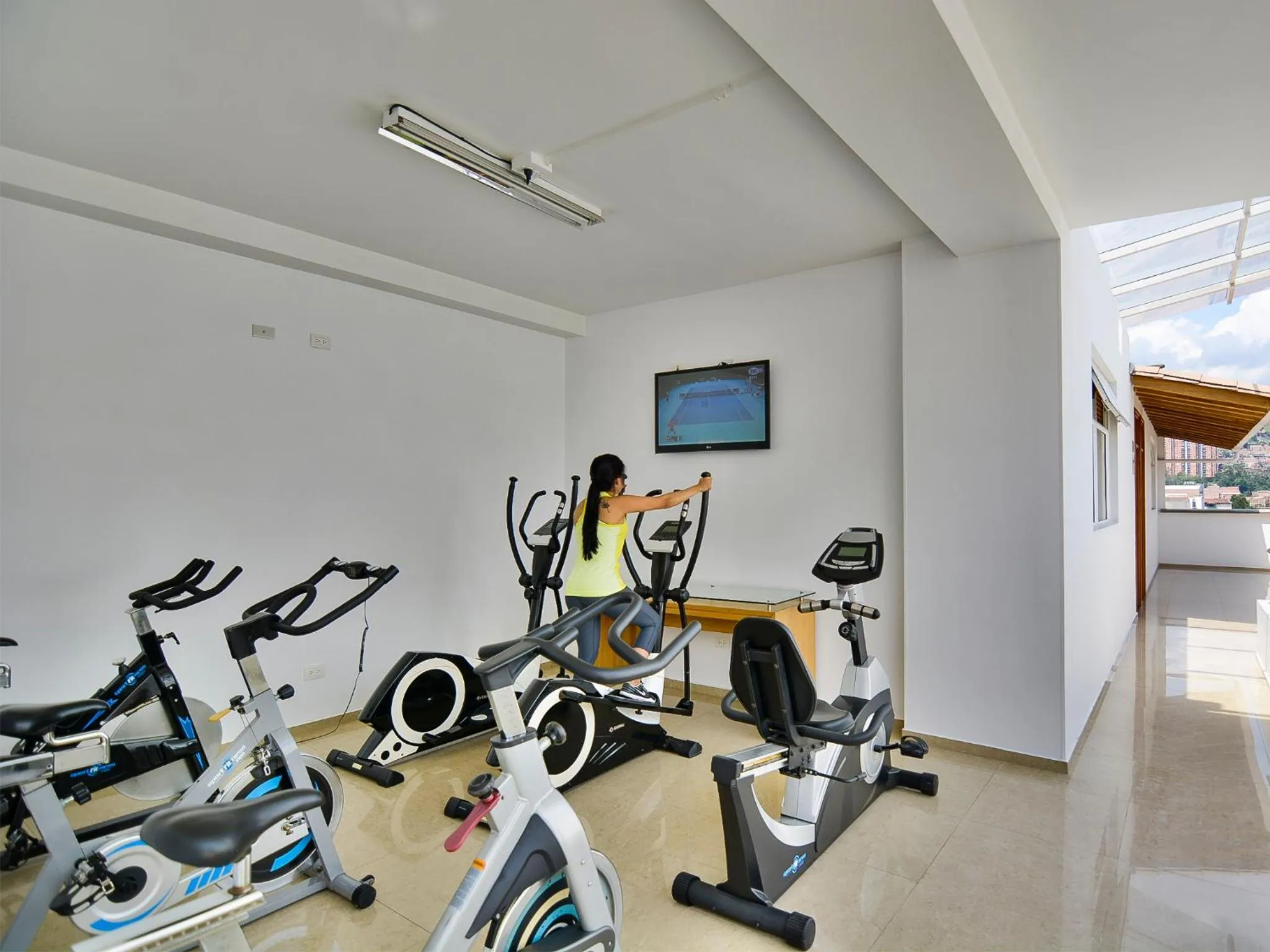 Fitness centre/facilities in Hotel Monarca