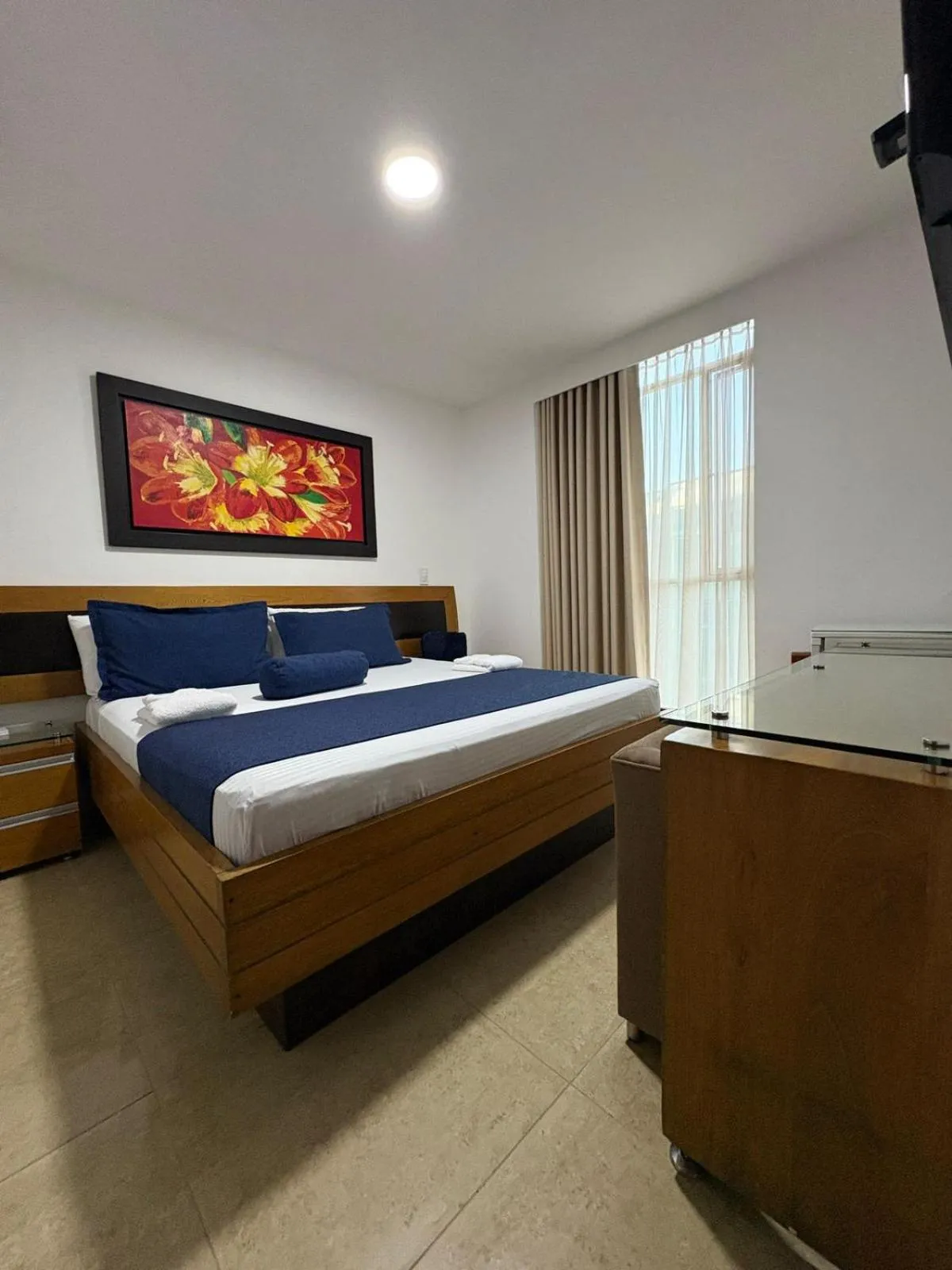 Bed in Hotel Monarca