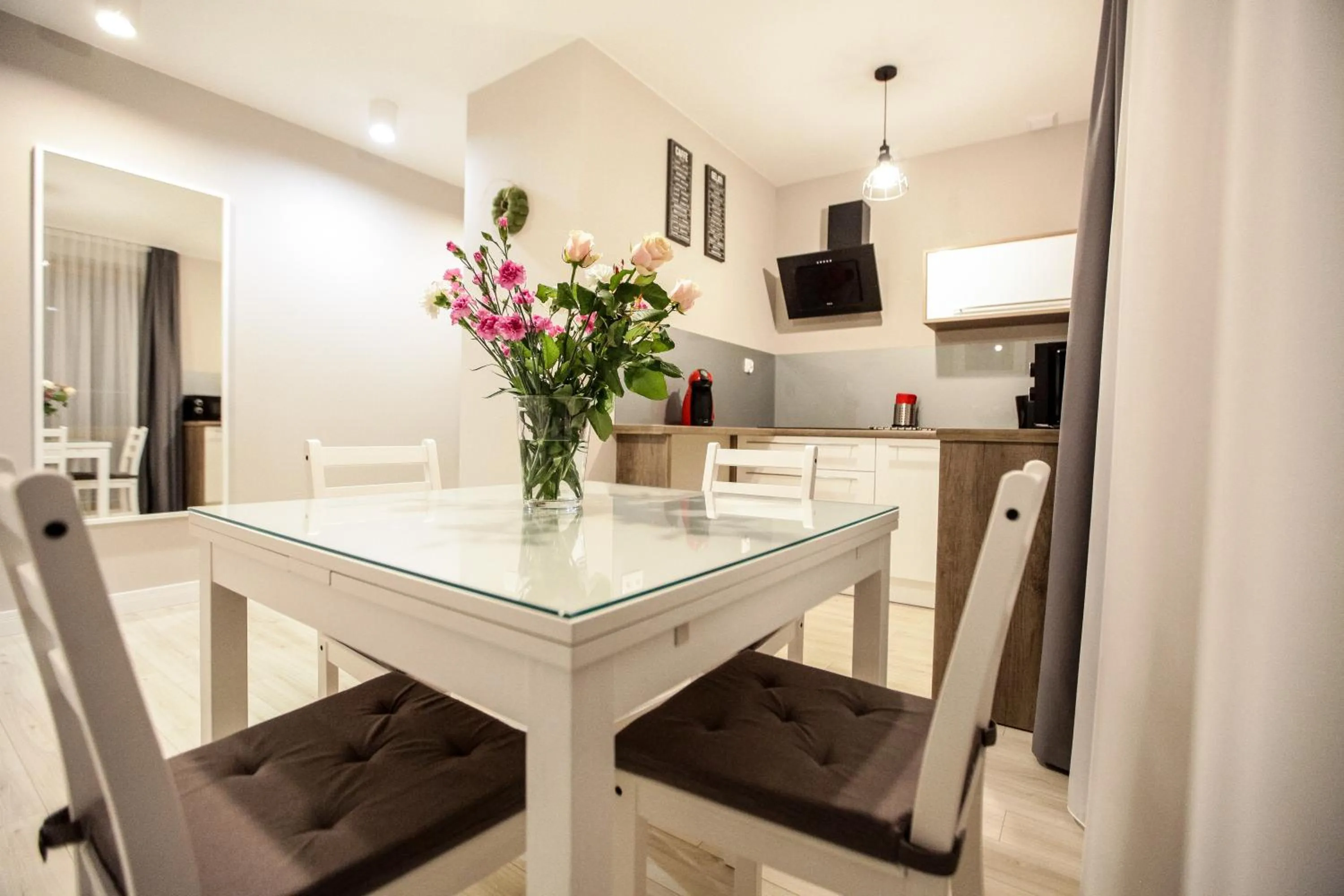 Kitchen or kitchenette in Bory6a Apartamenty & Free Parking