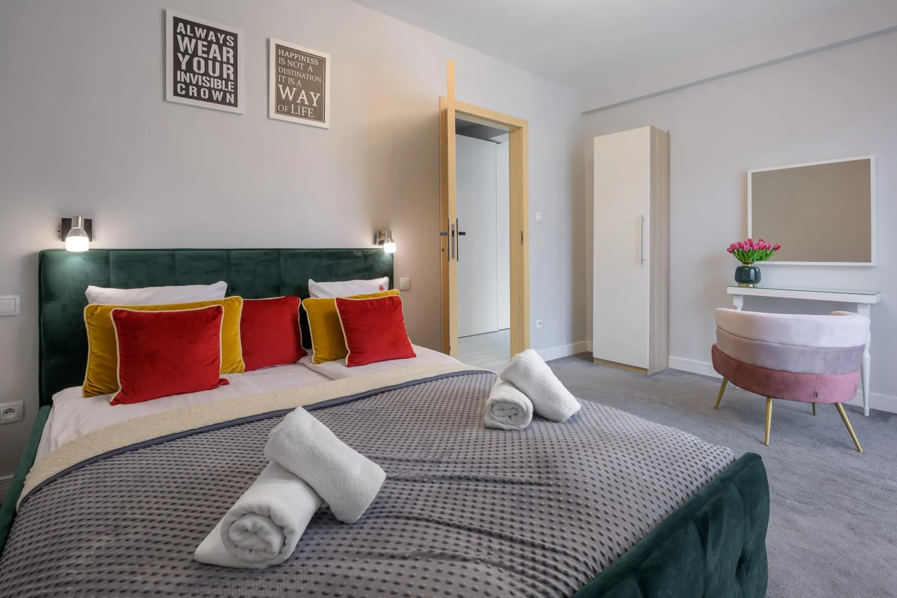 Bedroom, Bed in Bory6a Apartamenty & Free Parking