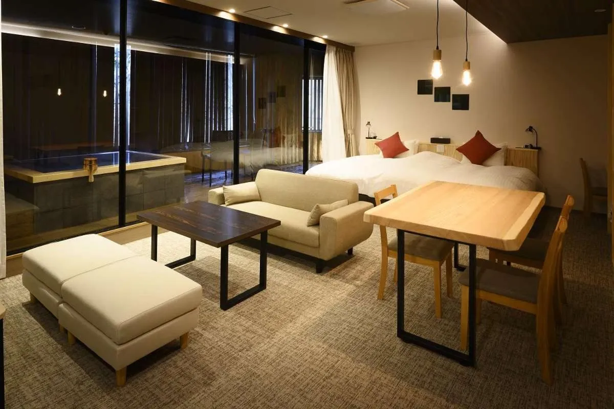 Bed in Kutsurogijyuku Shintaki