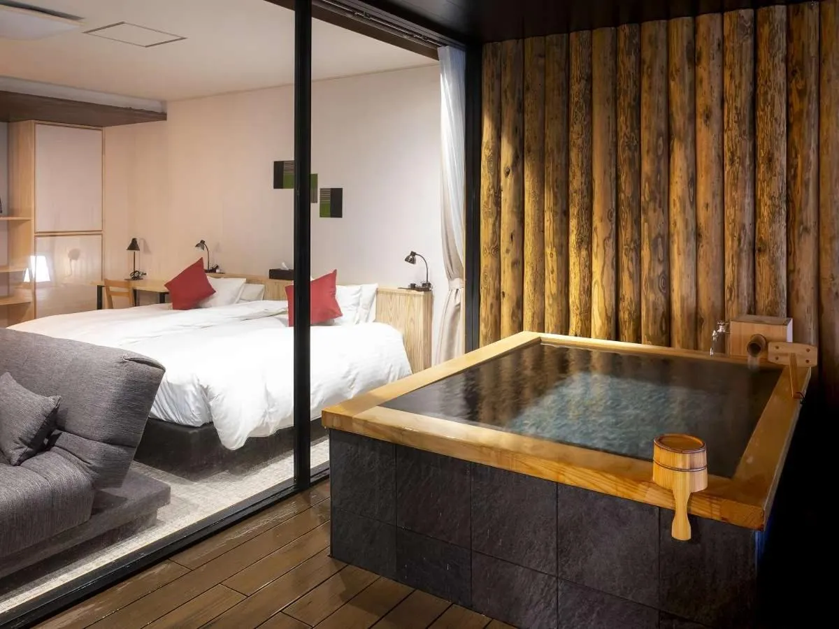 Bed in Kutsurogijyuku Shintaki