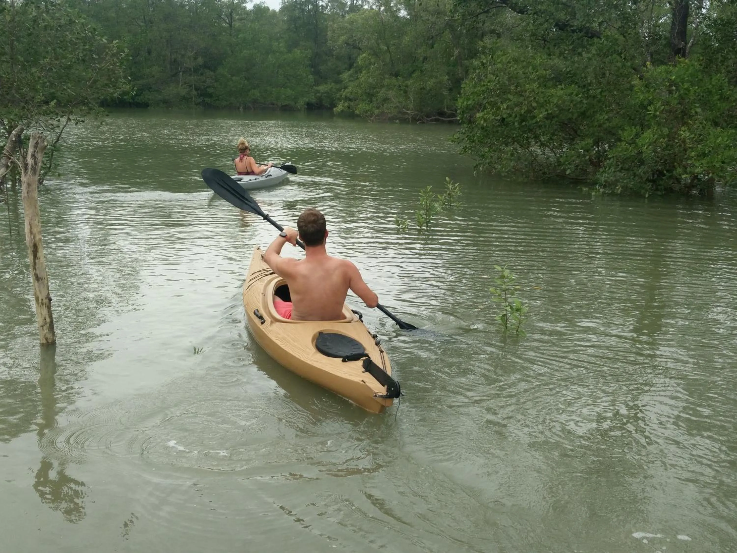 Canoeing in Calm at Bangphat