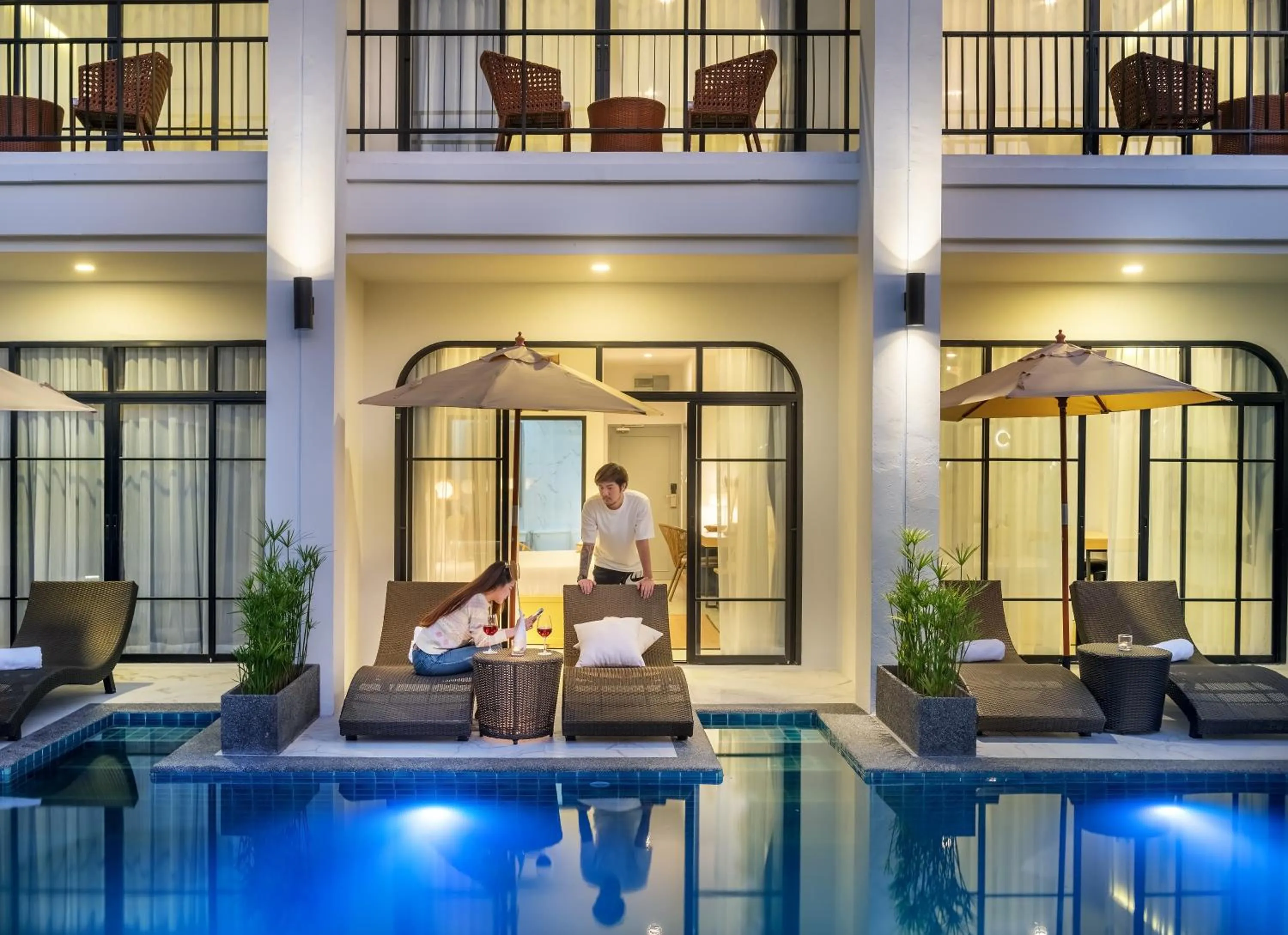 Patio in Ai Pai Hotel - 50m to Pai Walking Street & Night Market