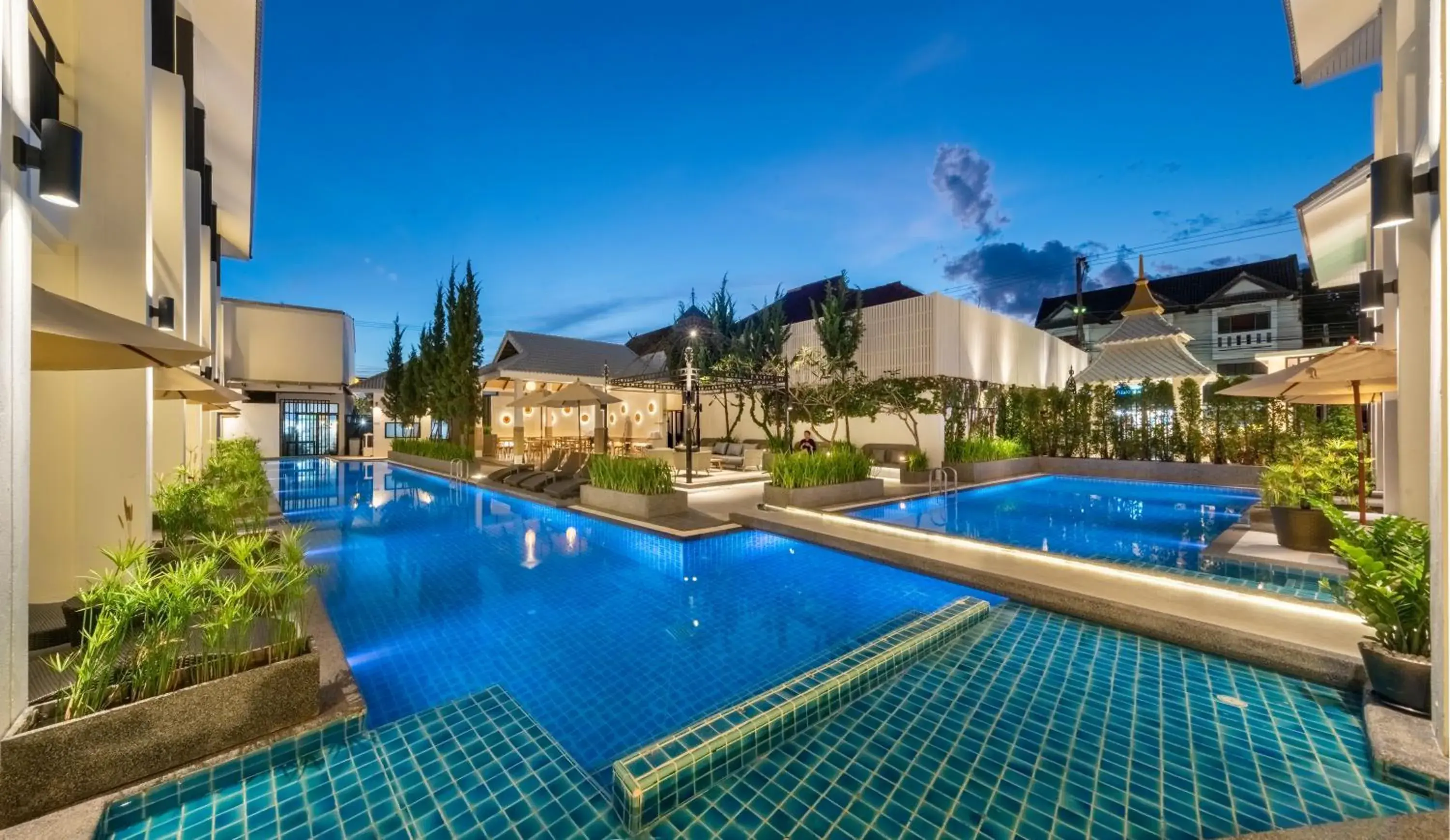 Pool view in Ai Pai Hotel - 50m to Pai Walking Street & Night Market Pool view in Ai Pai Hotel - 50m to Pai Walking Street & Night Market