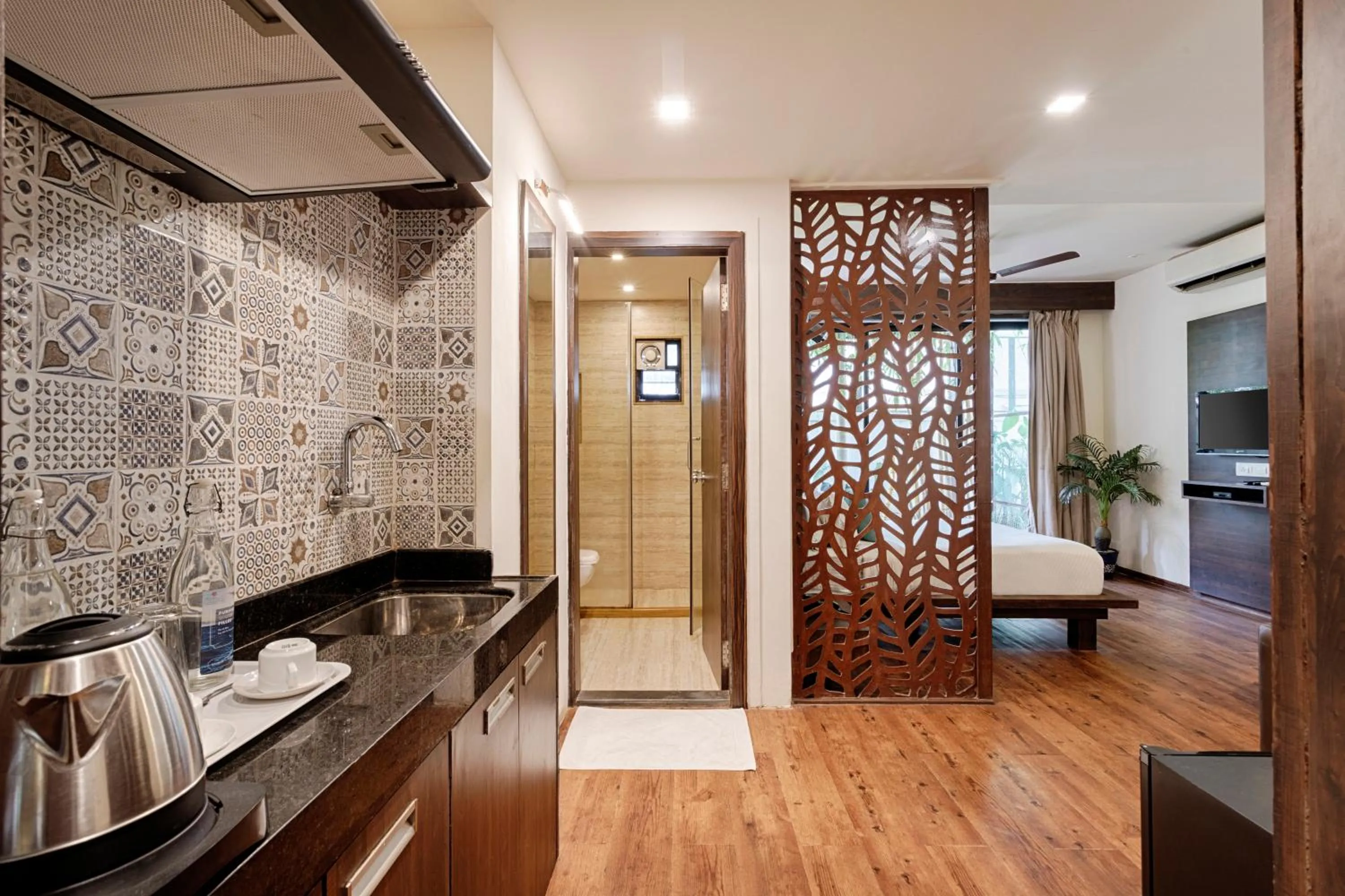 Kitchen or kitchenette in Riva Boutique Apartments