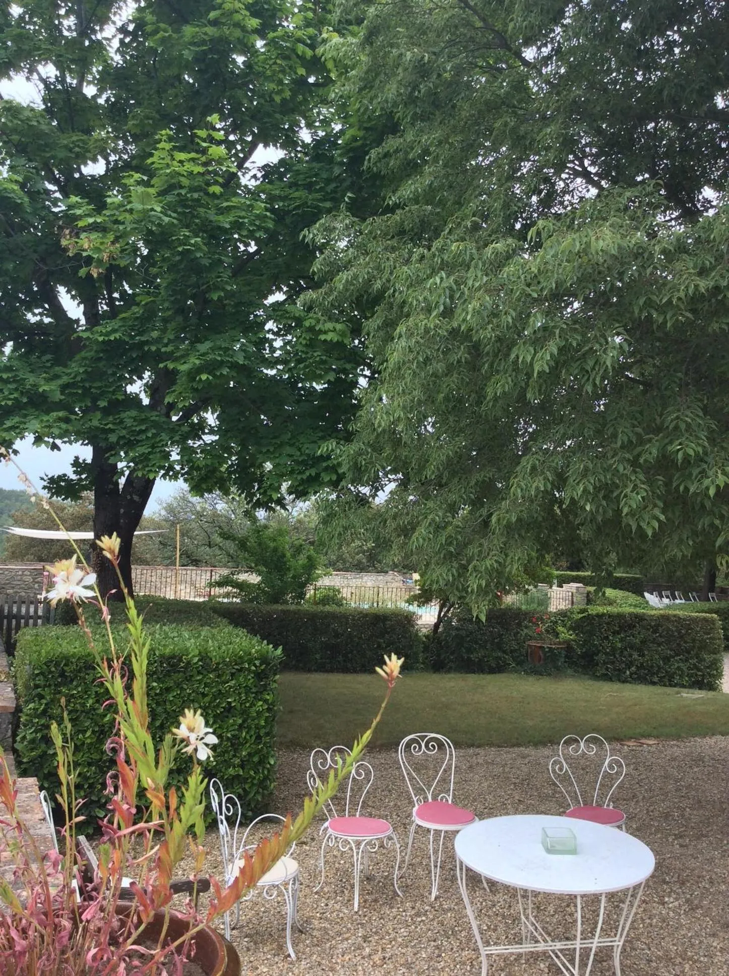 Garden view in Château de Rousson