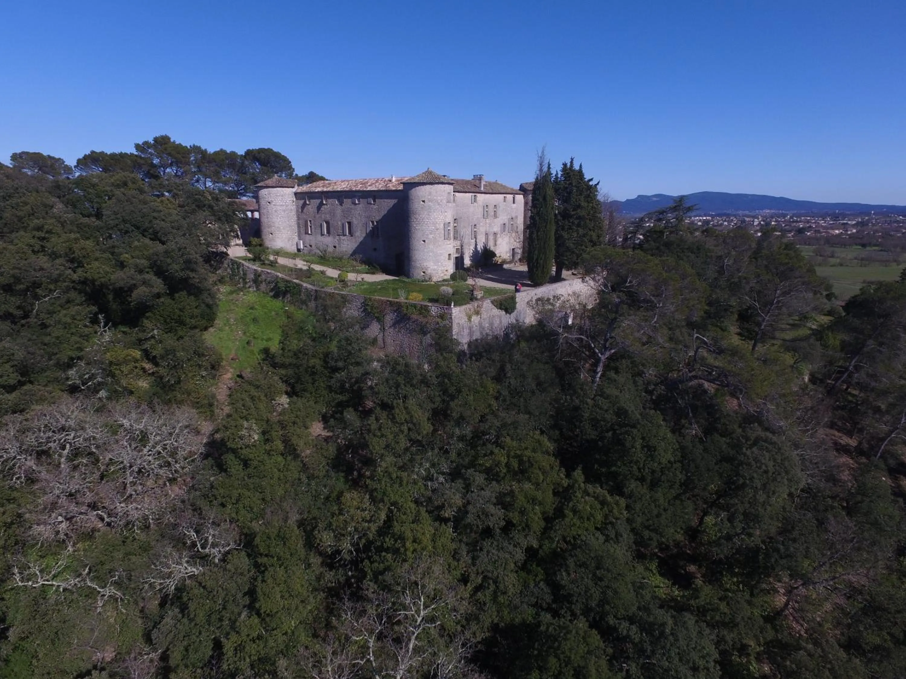 Bird's eye view in Château de Rousson