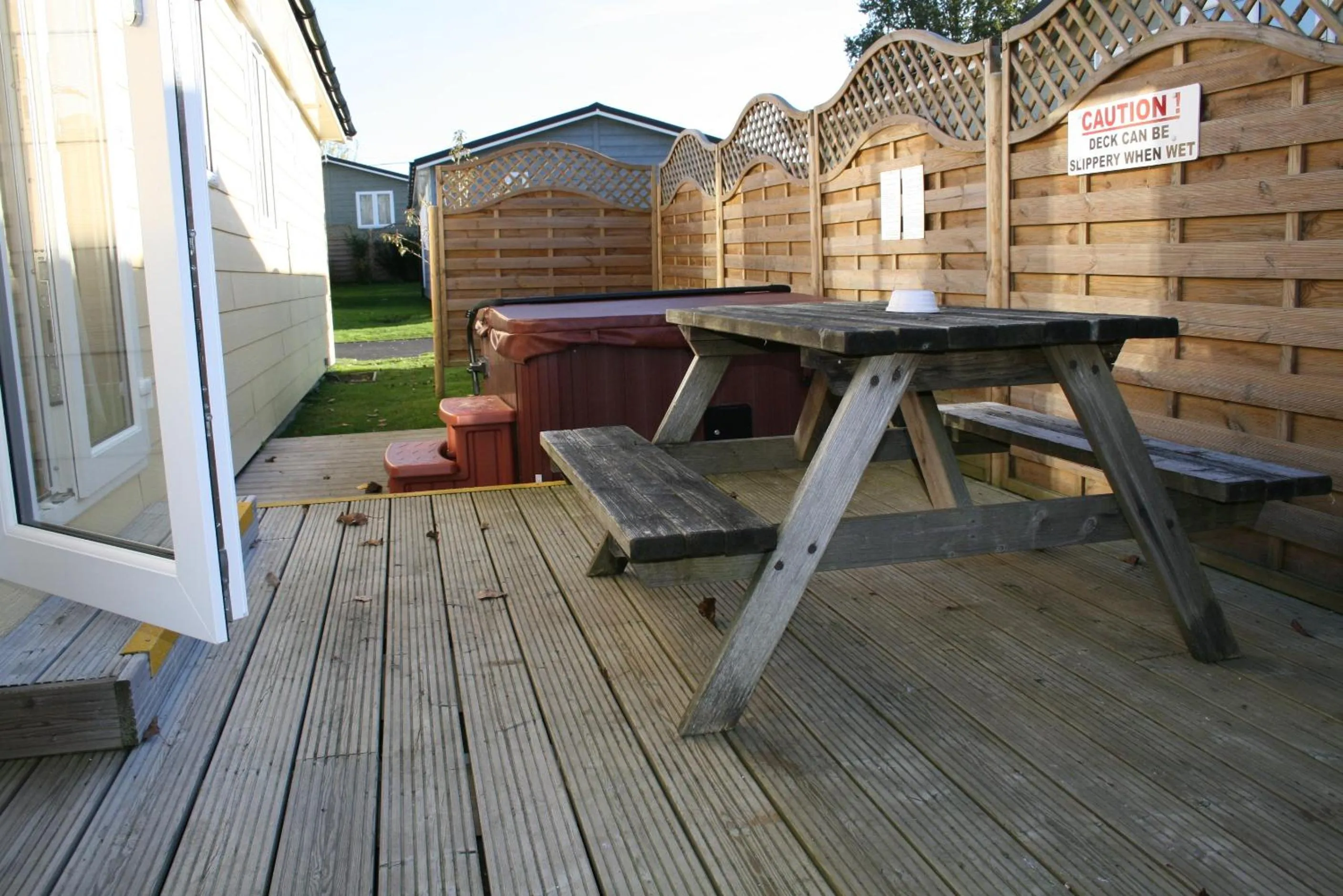 Patio in Golden Cross Holiday Park