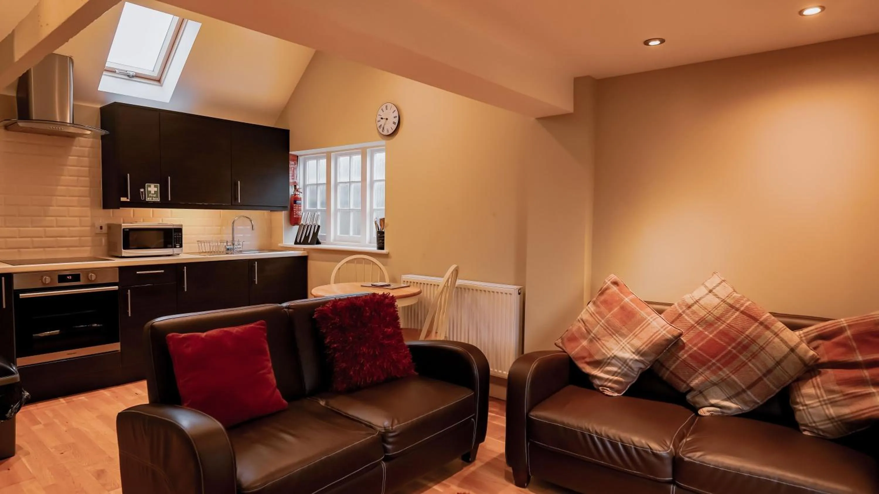 Living room in Golden Cross Holiday Park