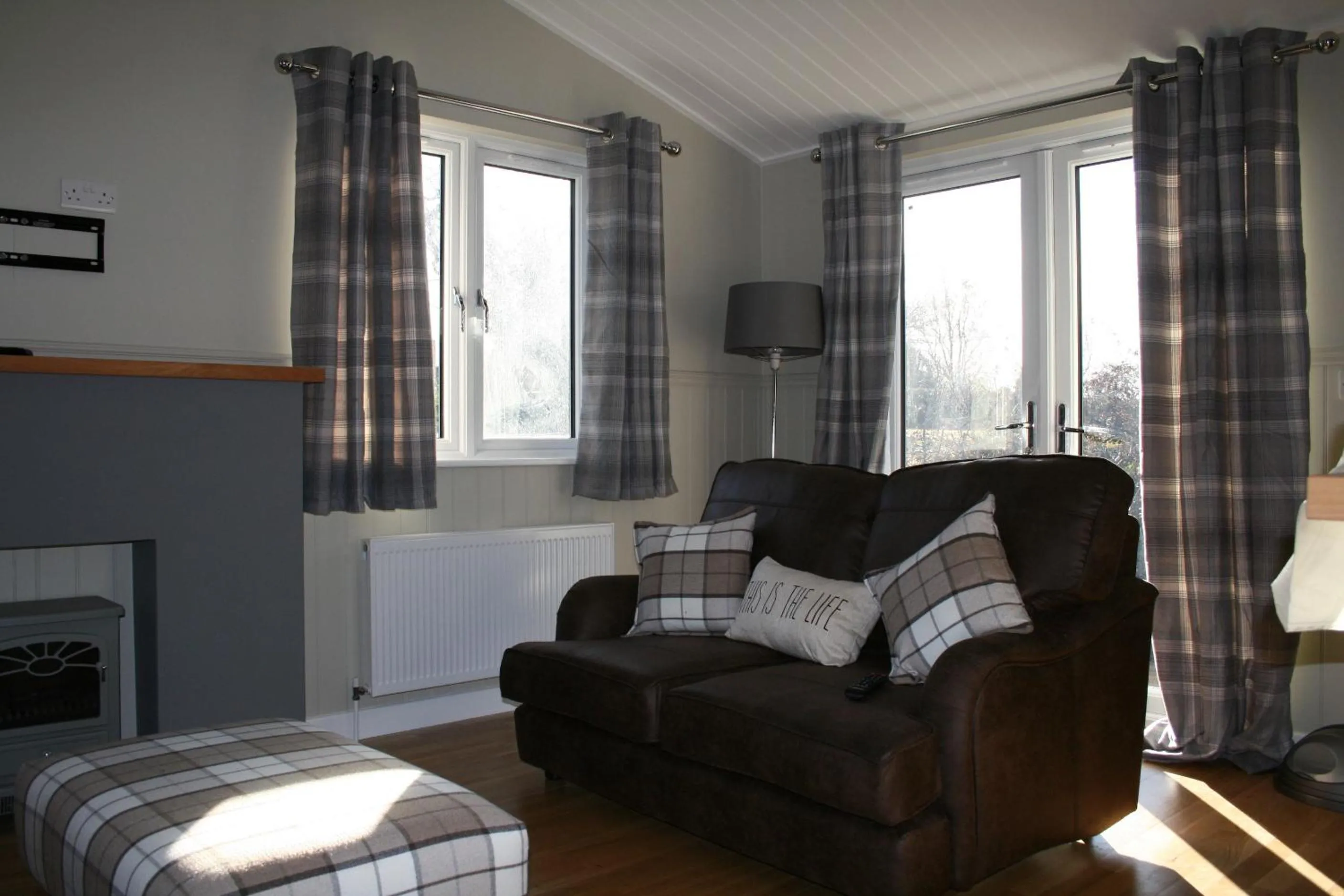 Living room in Golden Cross Holiday Park